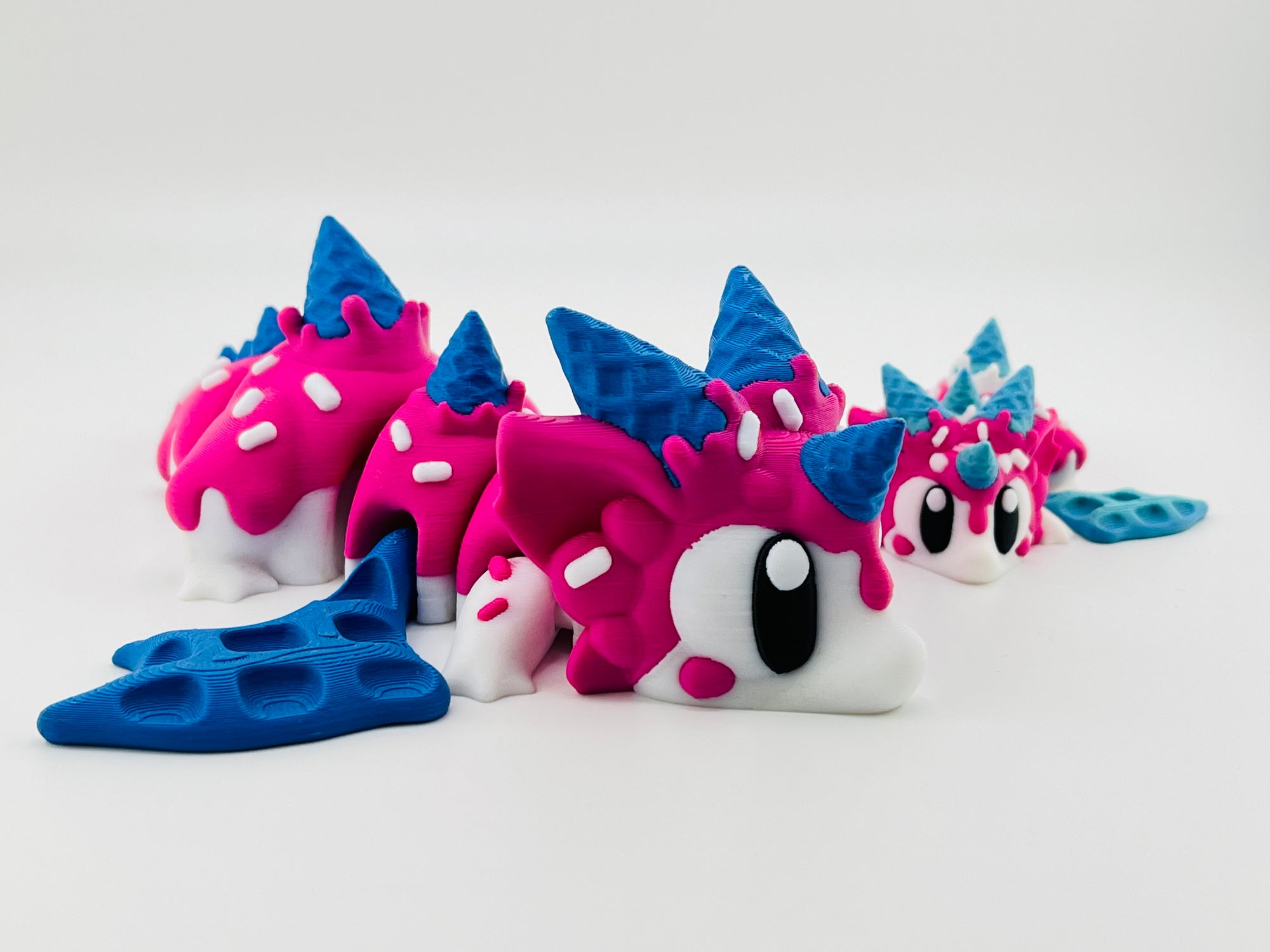 Sugar Rush Dragon Pink Blue Extra Large