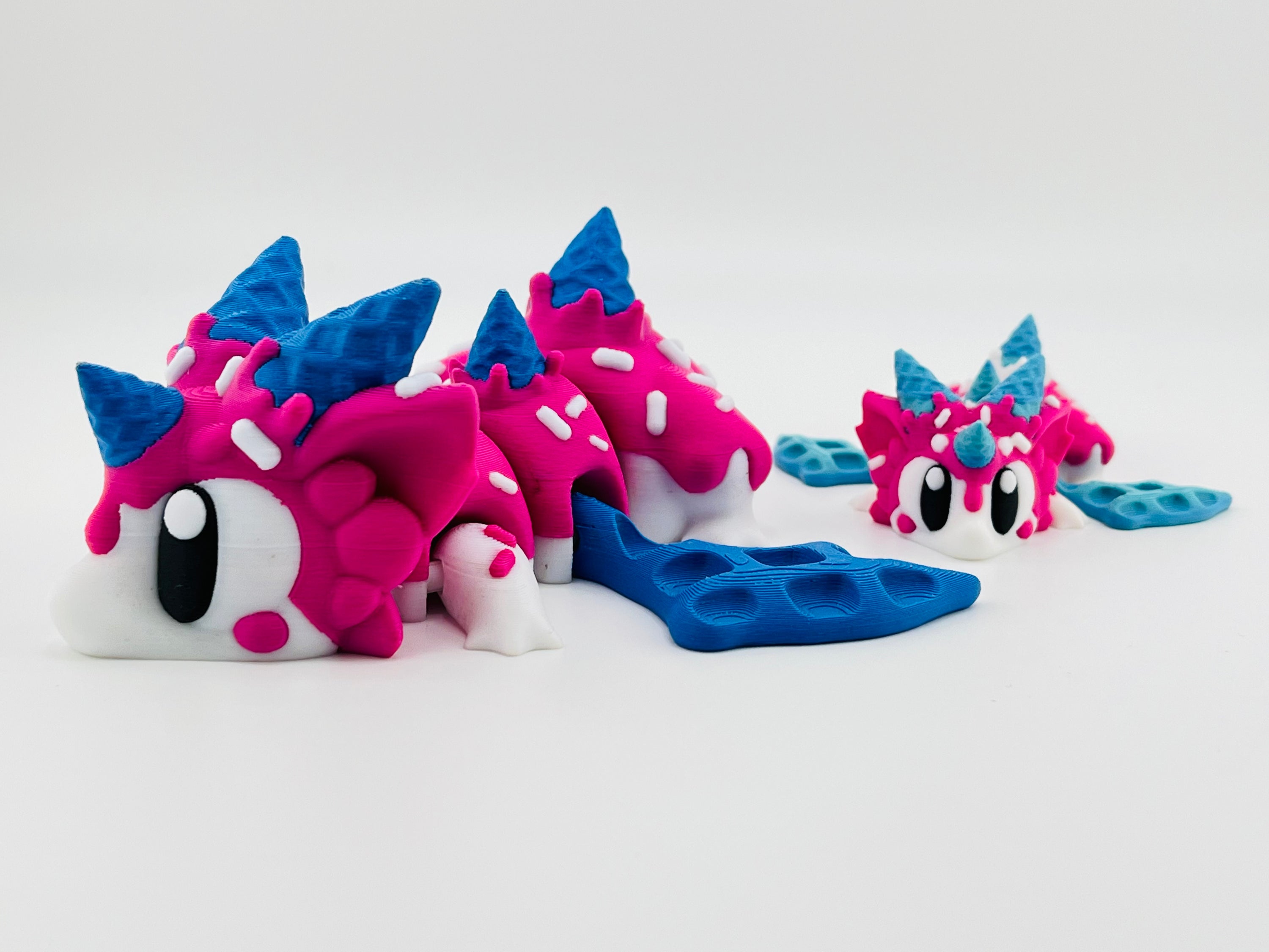 Sugar Rush Dragon Pink Blue Extra Large