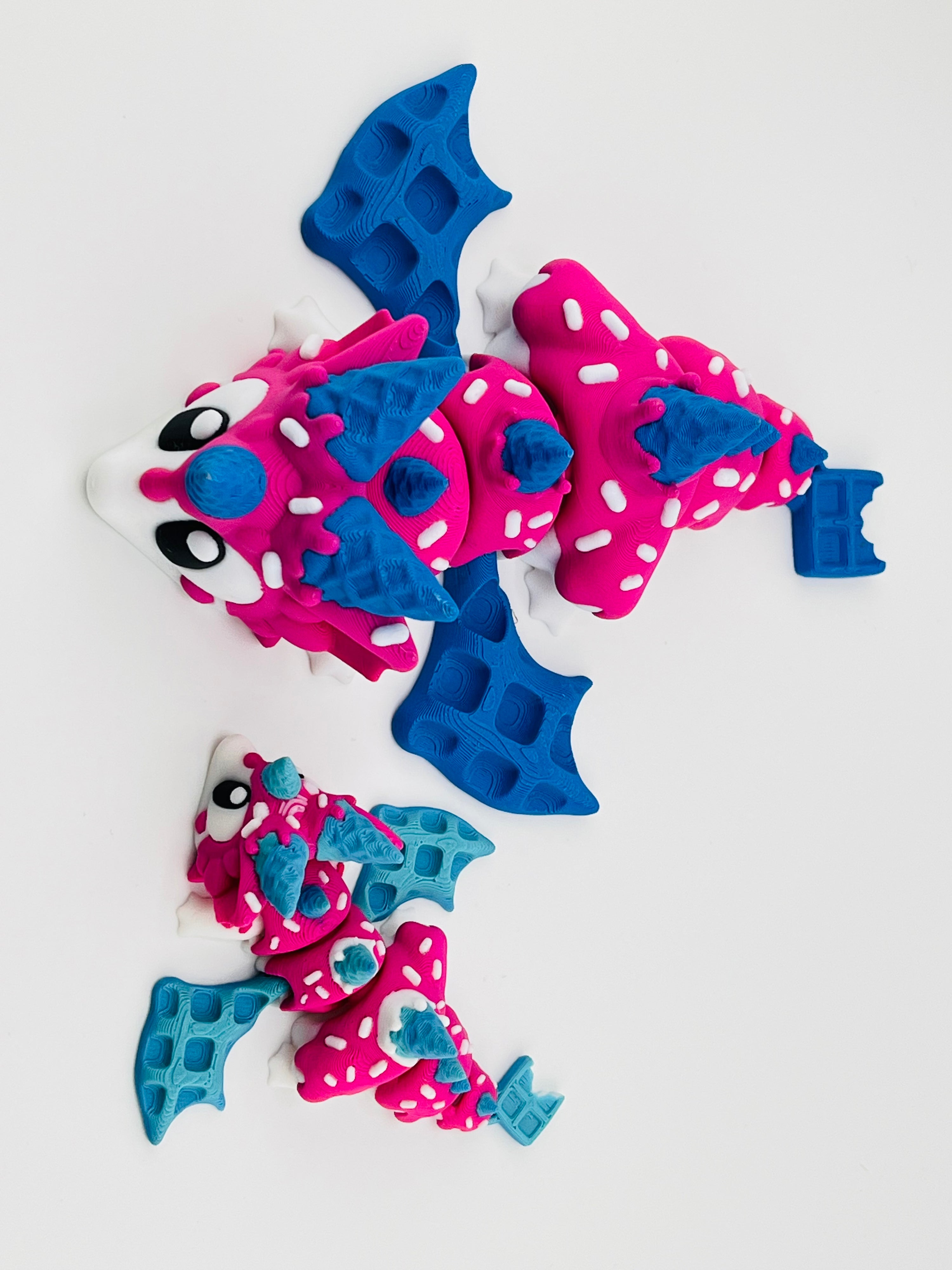 Sugar Rush Dragon Pink Blue Extra Large