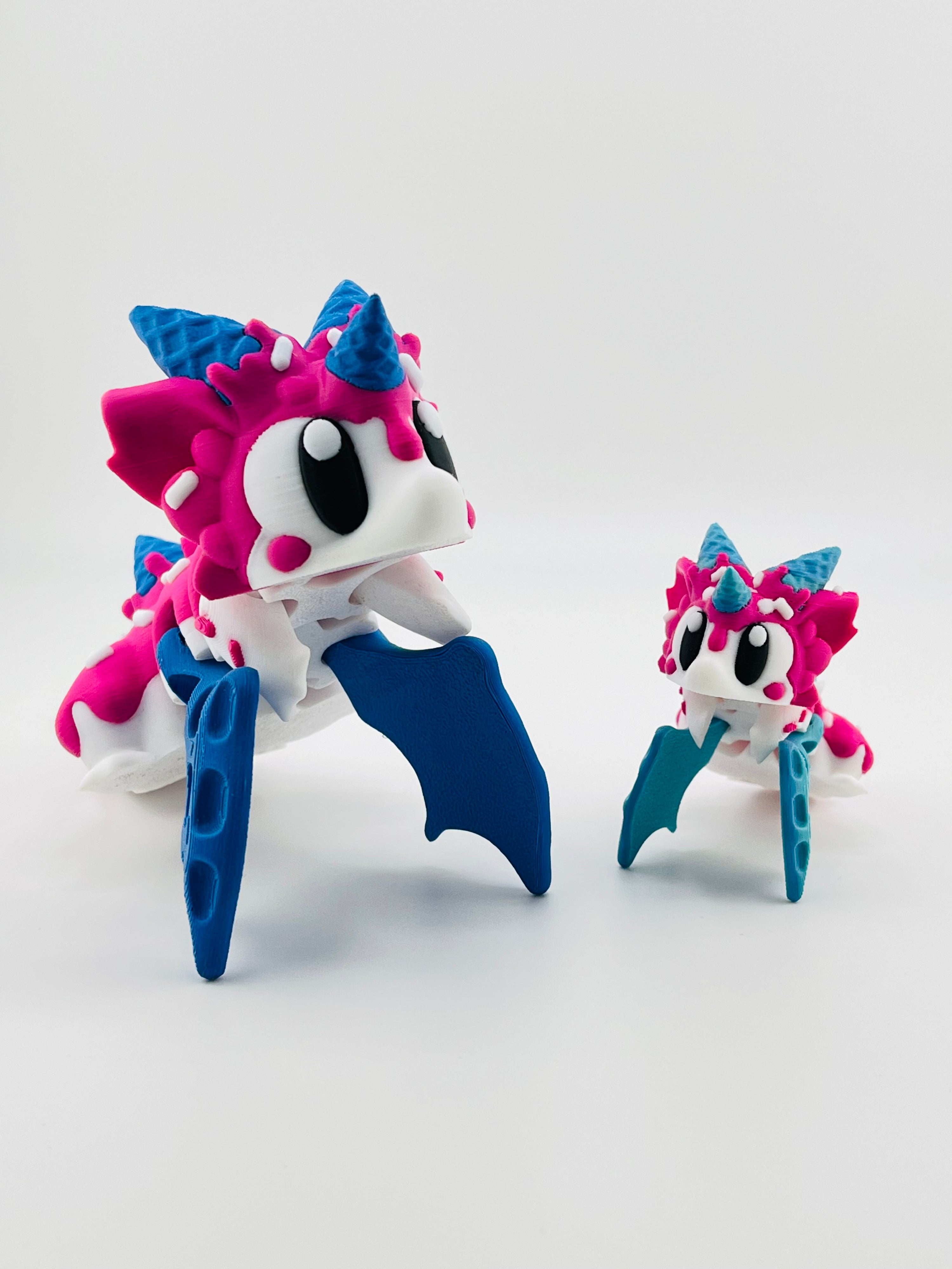 Sugar Rush Dragon Pink Blue Extra Large