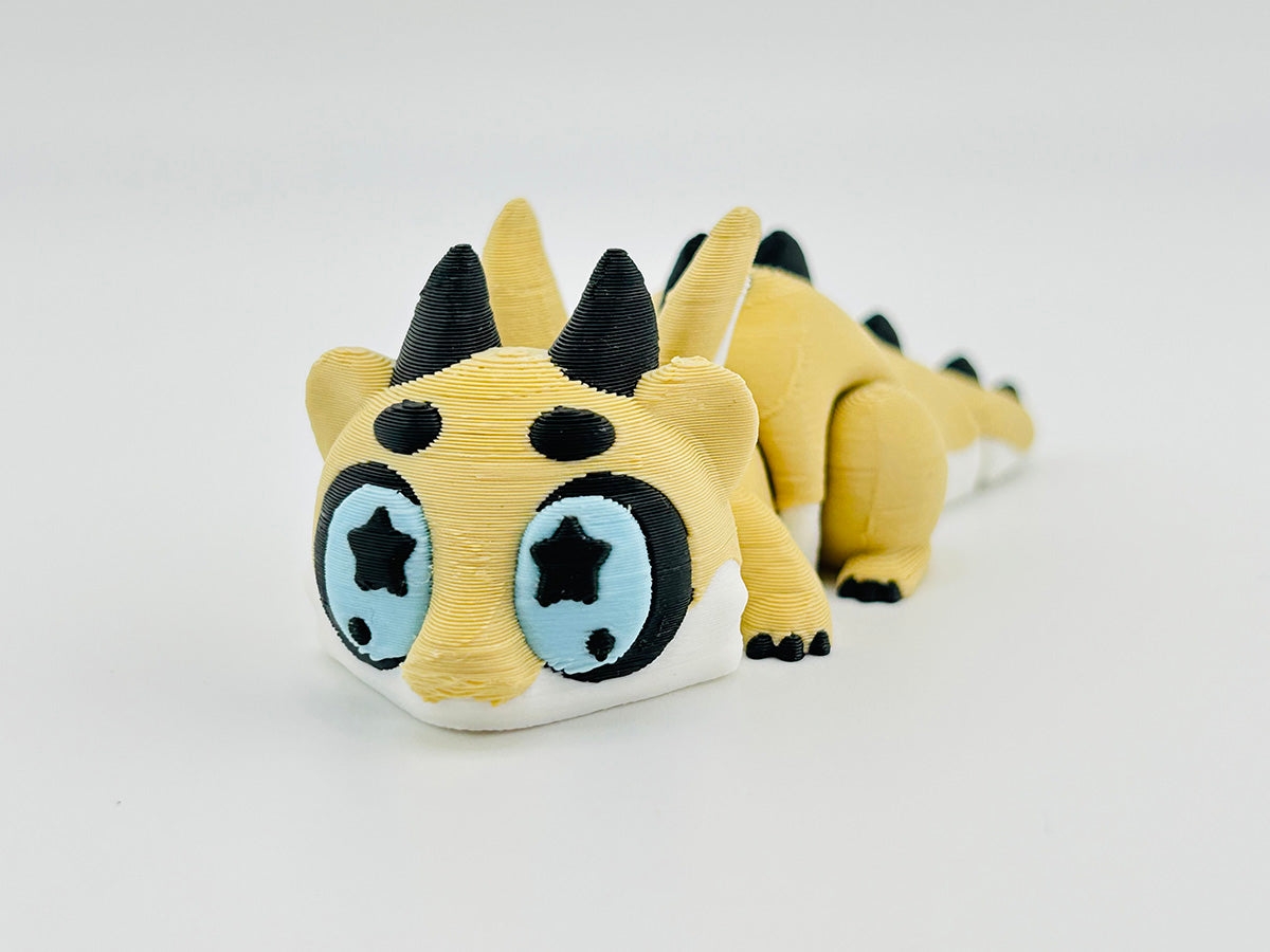 Baby Chonky Dragon Keychain Tan