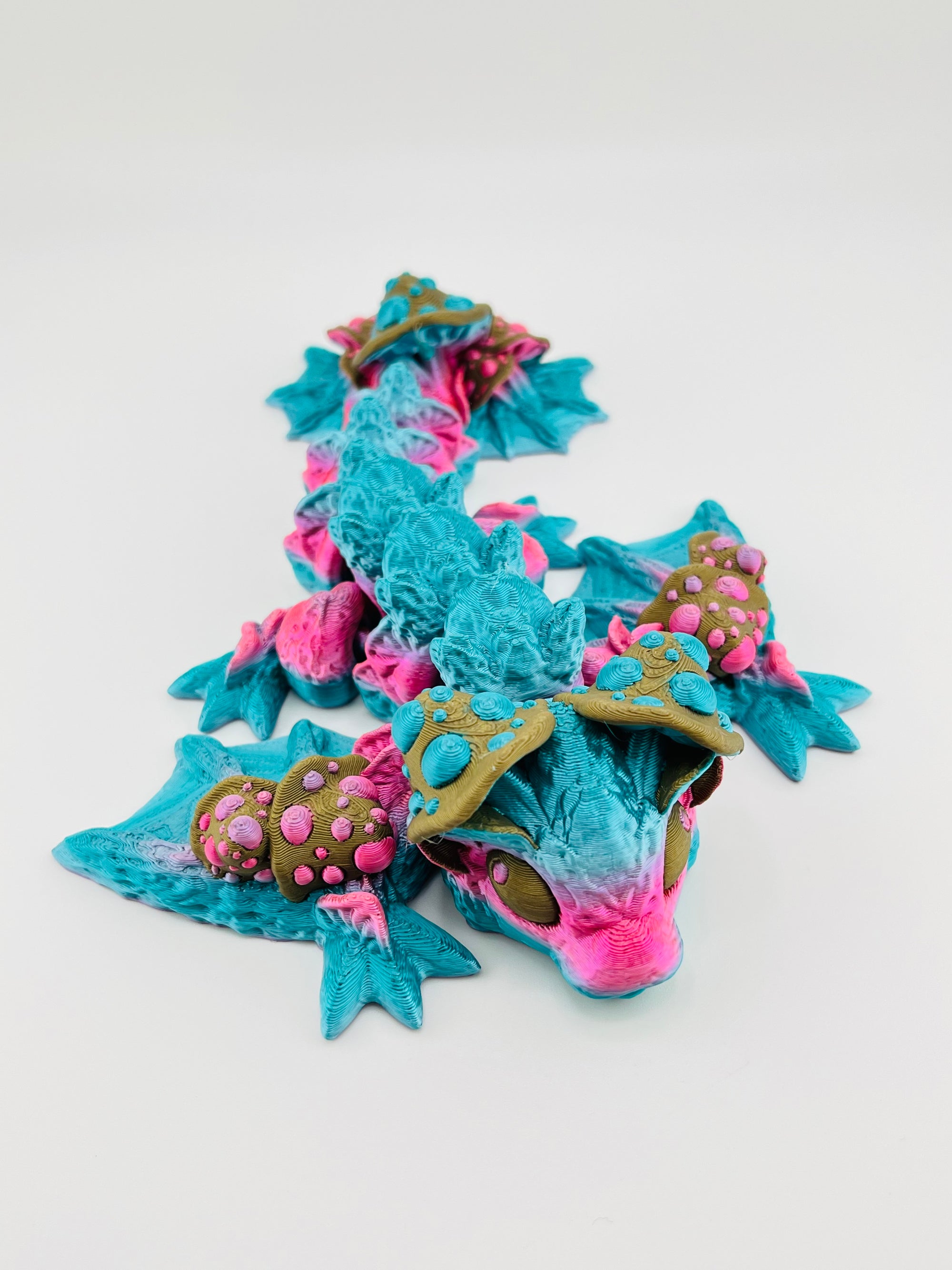 Pink and Blue Mushroom Dragon XL