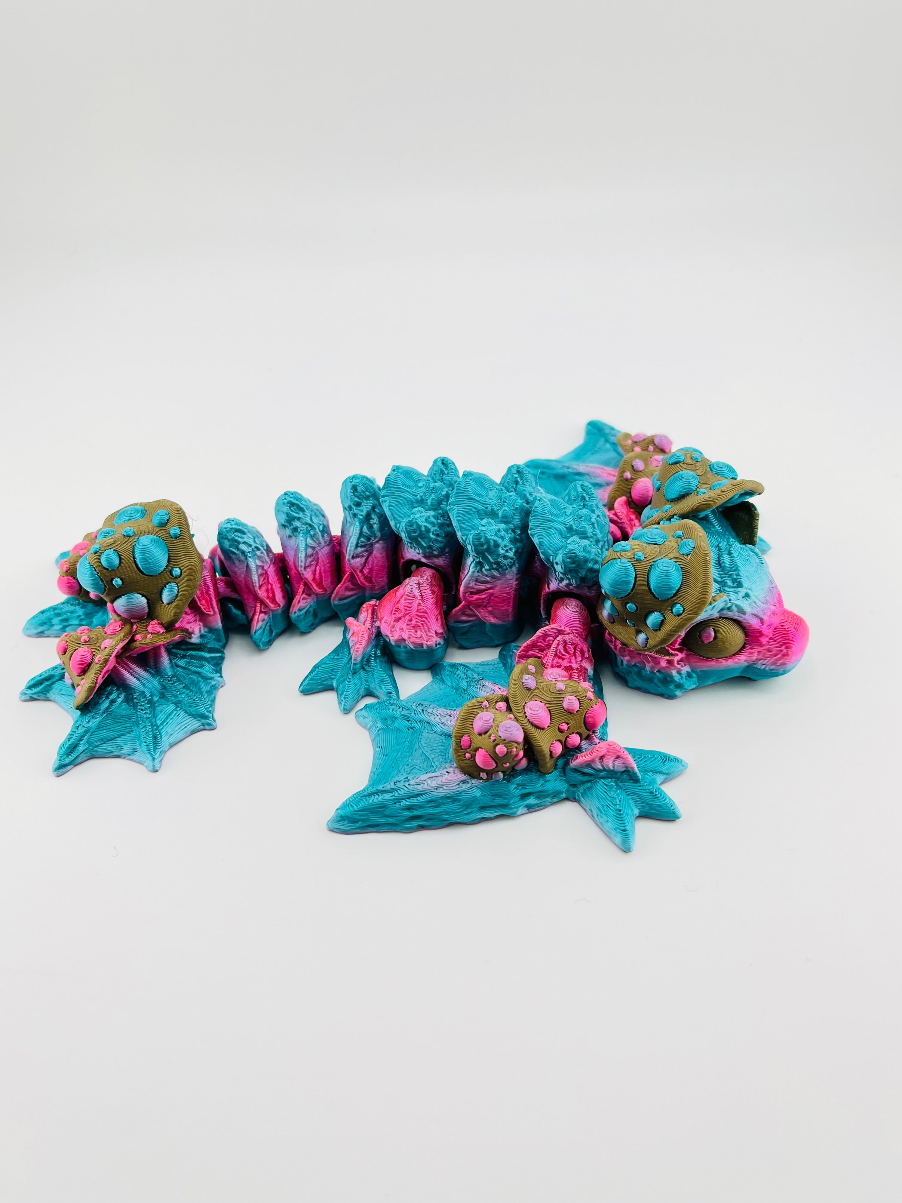 Pink and Blue Mushroom Dragon XL