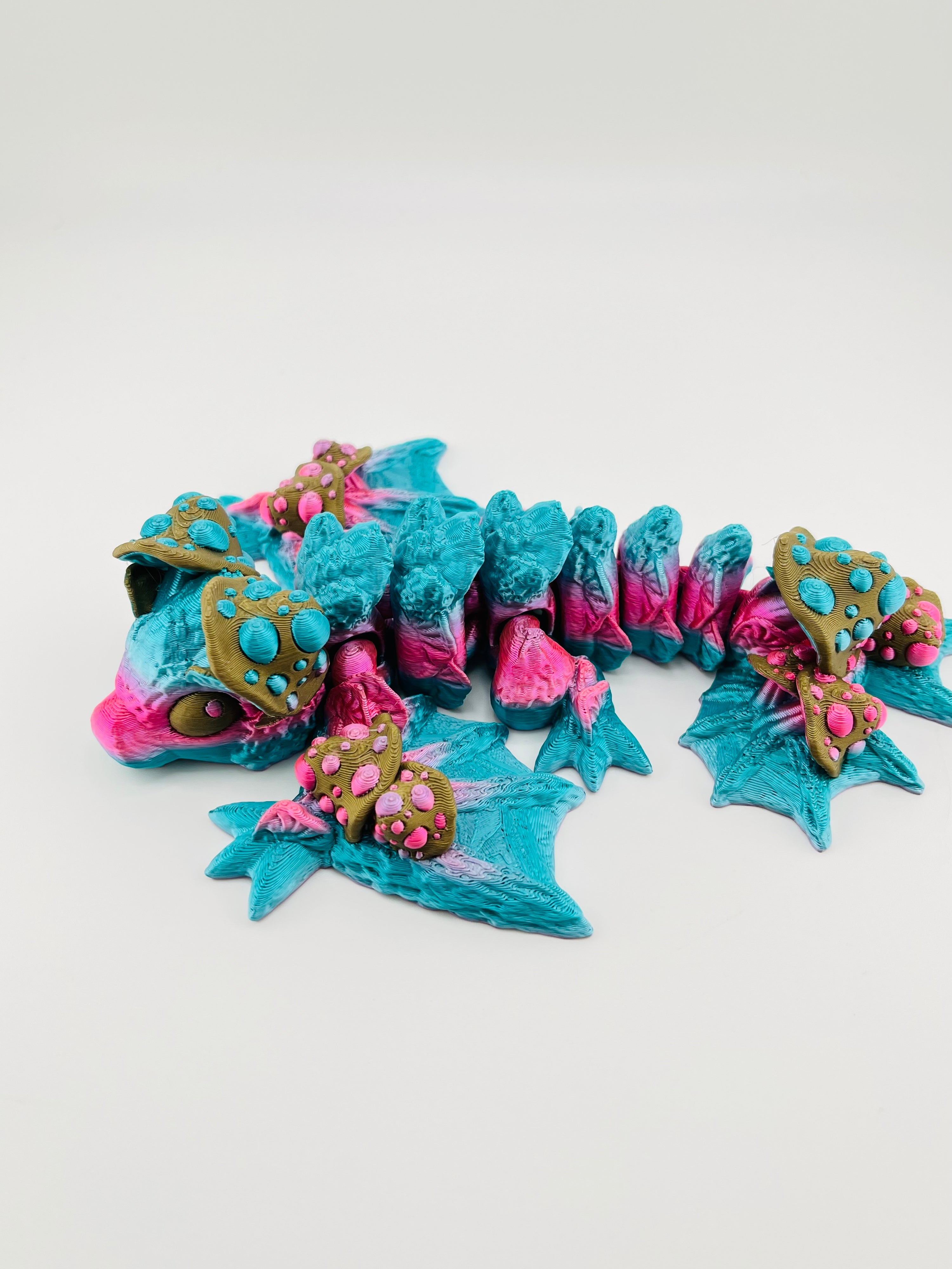 Pink and Blue Mushroom Dragon XL