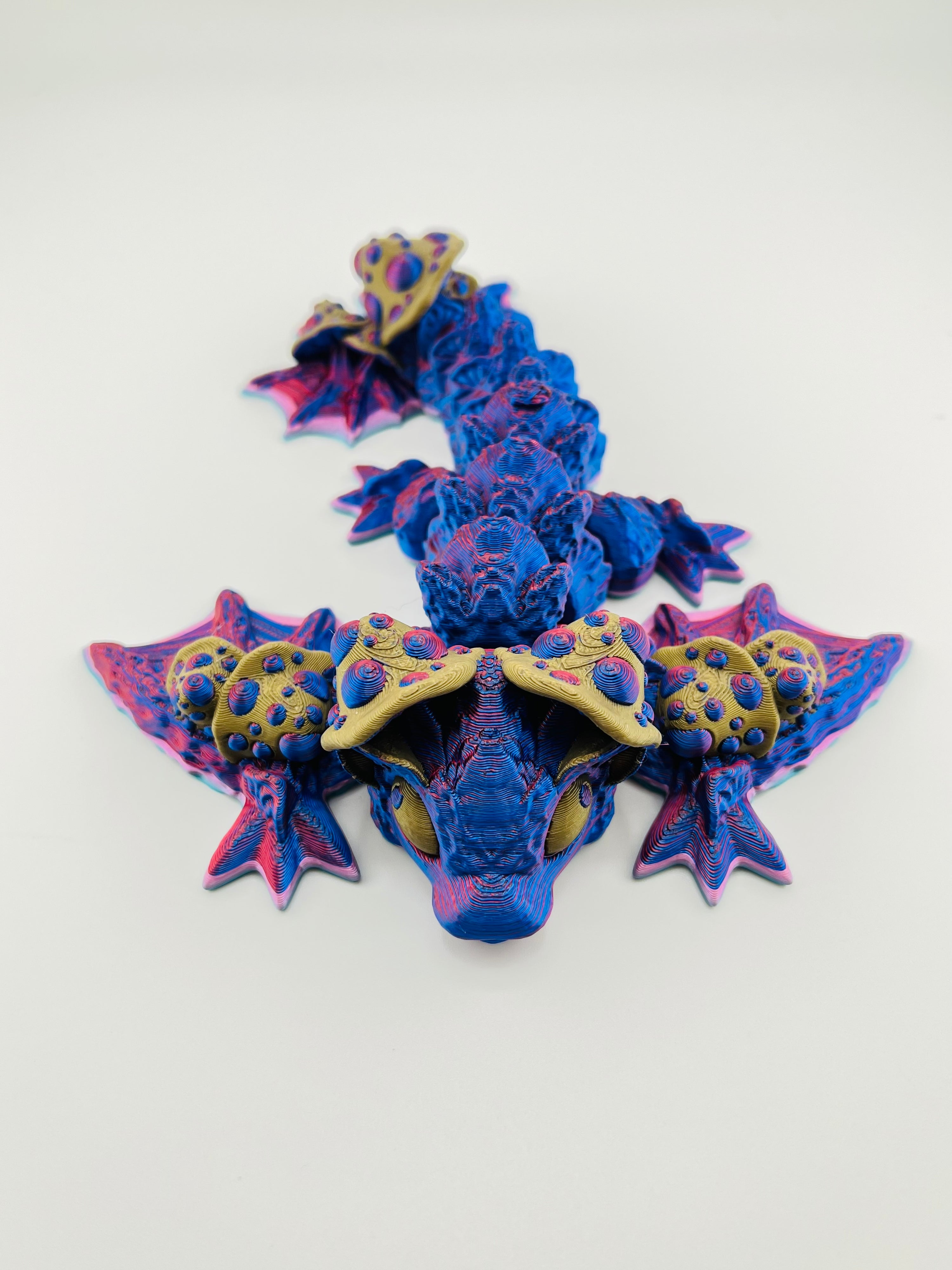 Red and Blue Mushroom Dragon XL