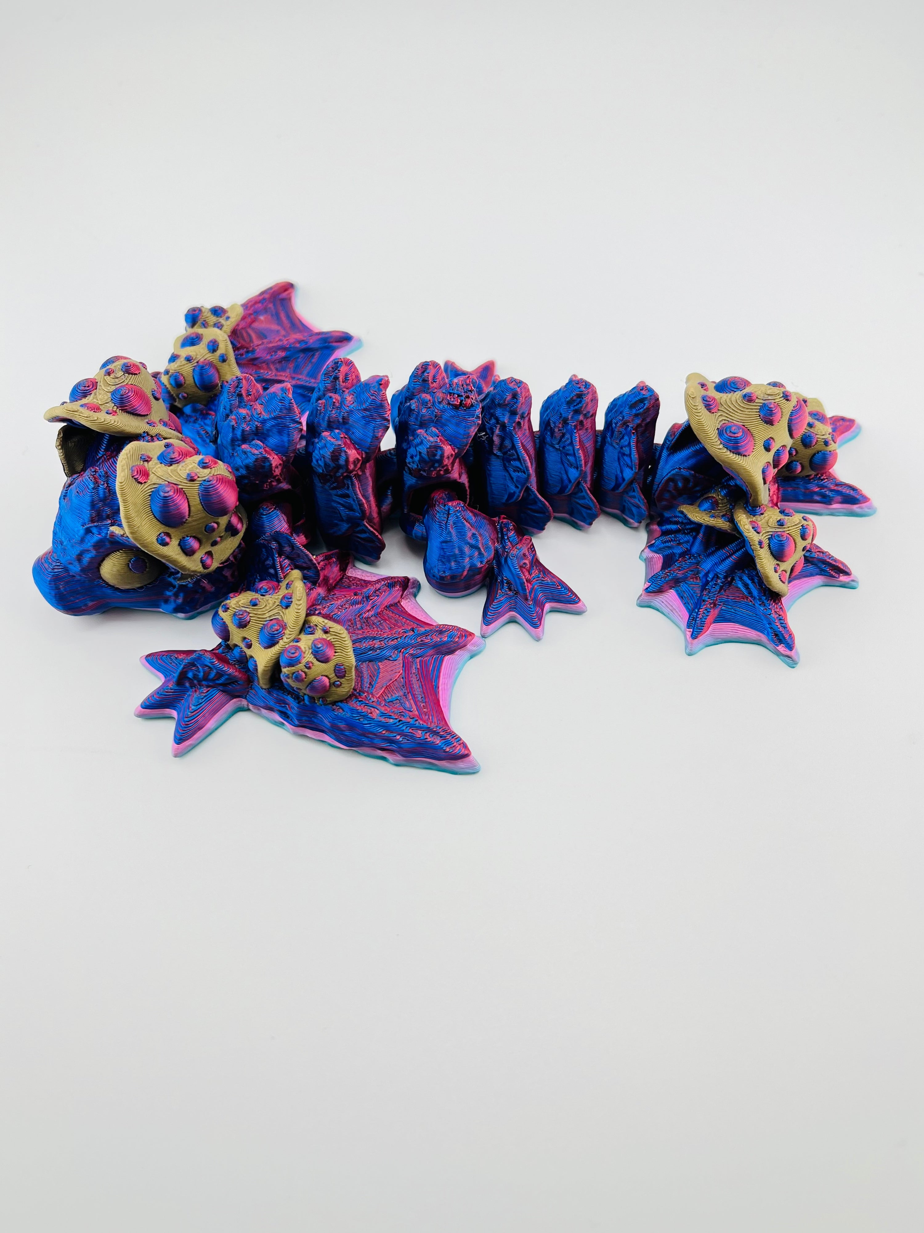 Red and Blue Mushroom Dragon XL