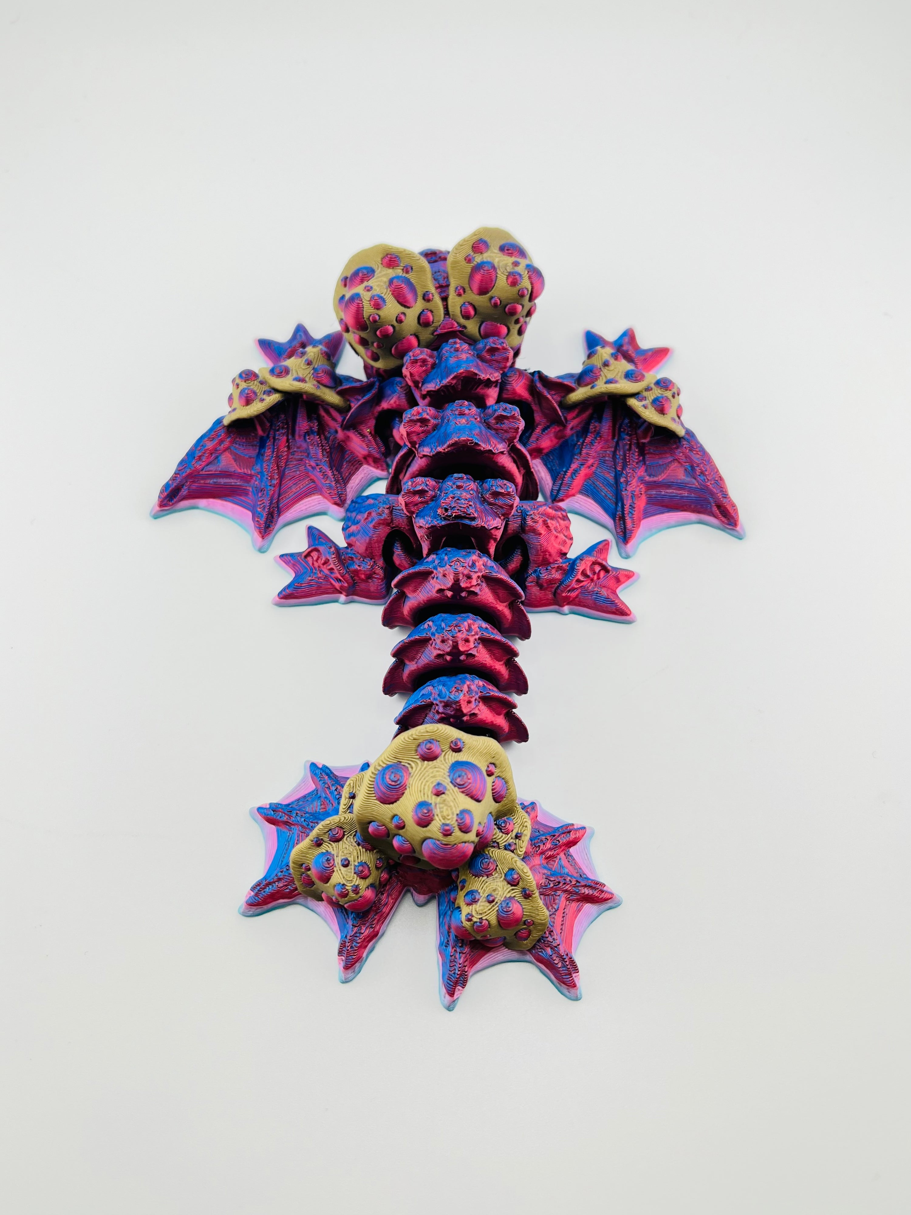 Red and Blue Mushroom Dragon XL