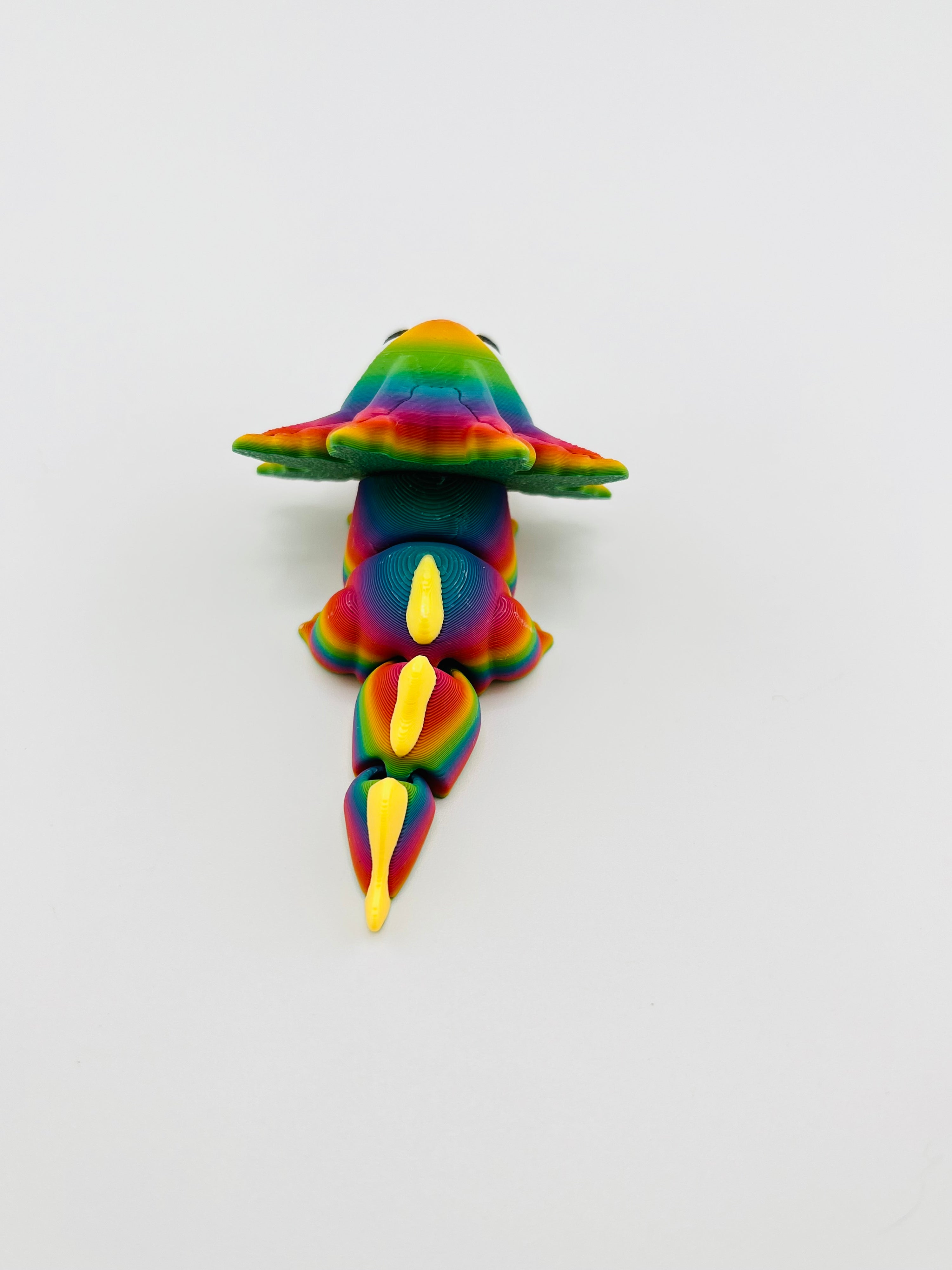 Baby Rainbow Axolotl Keychain