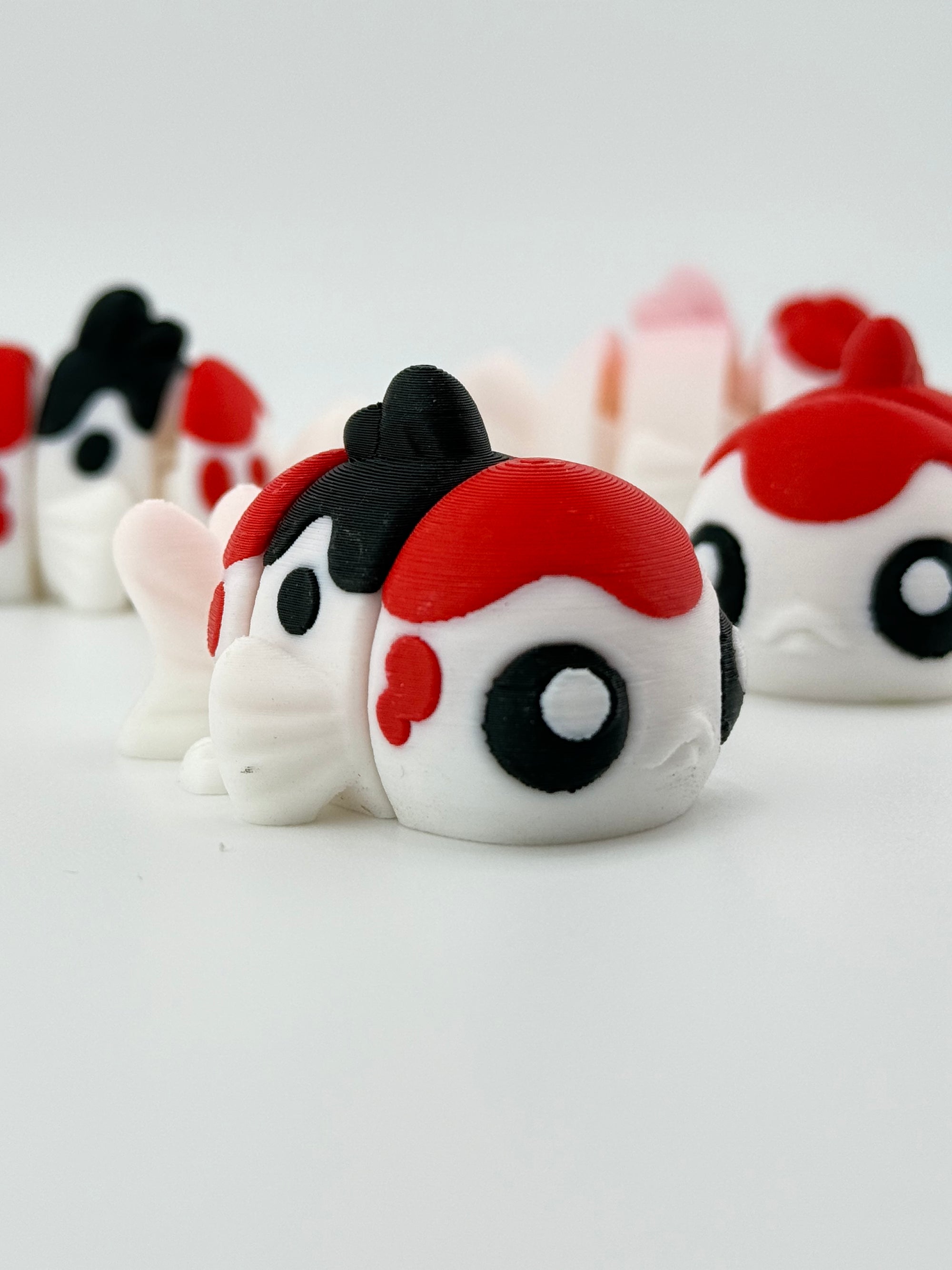 Red And Black Koi Fish