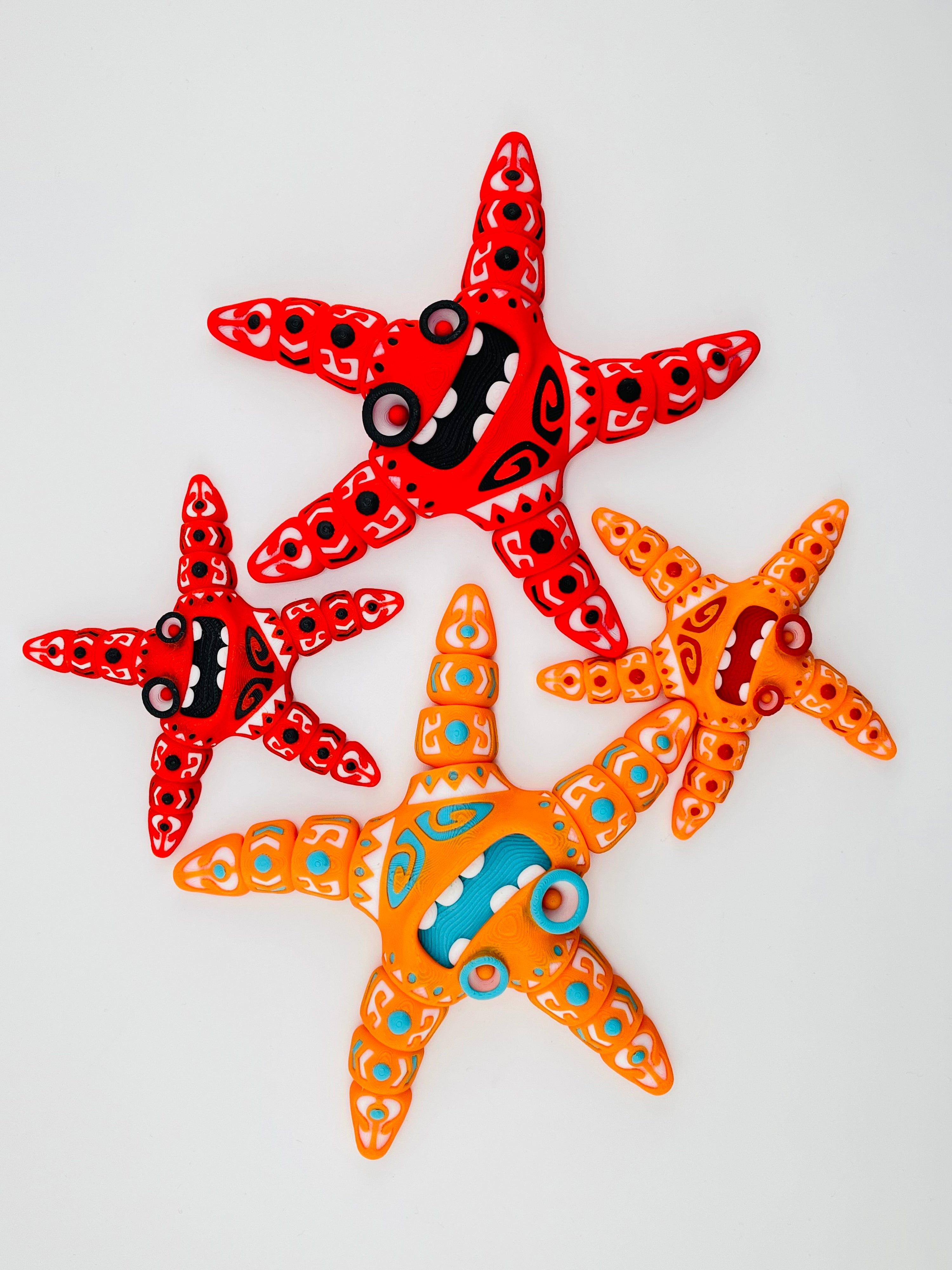 Orange Small Tattooed Starfish