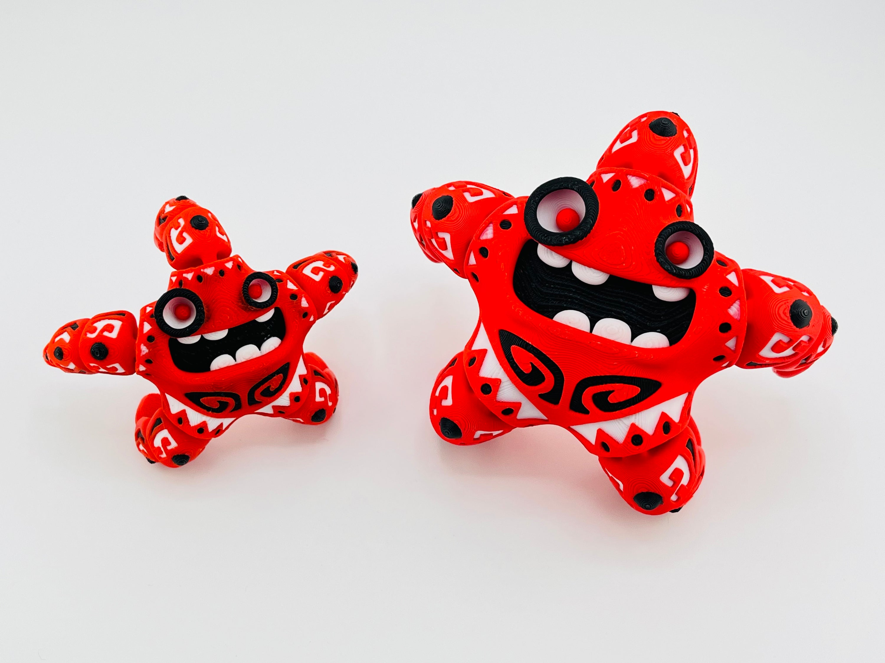 Red Small Tattooed Starfish