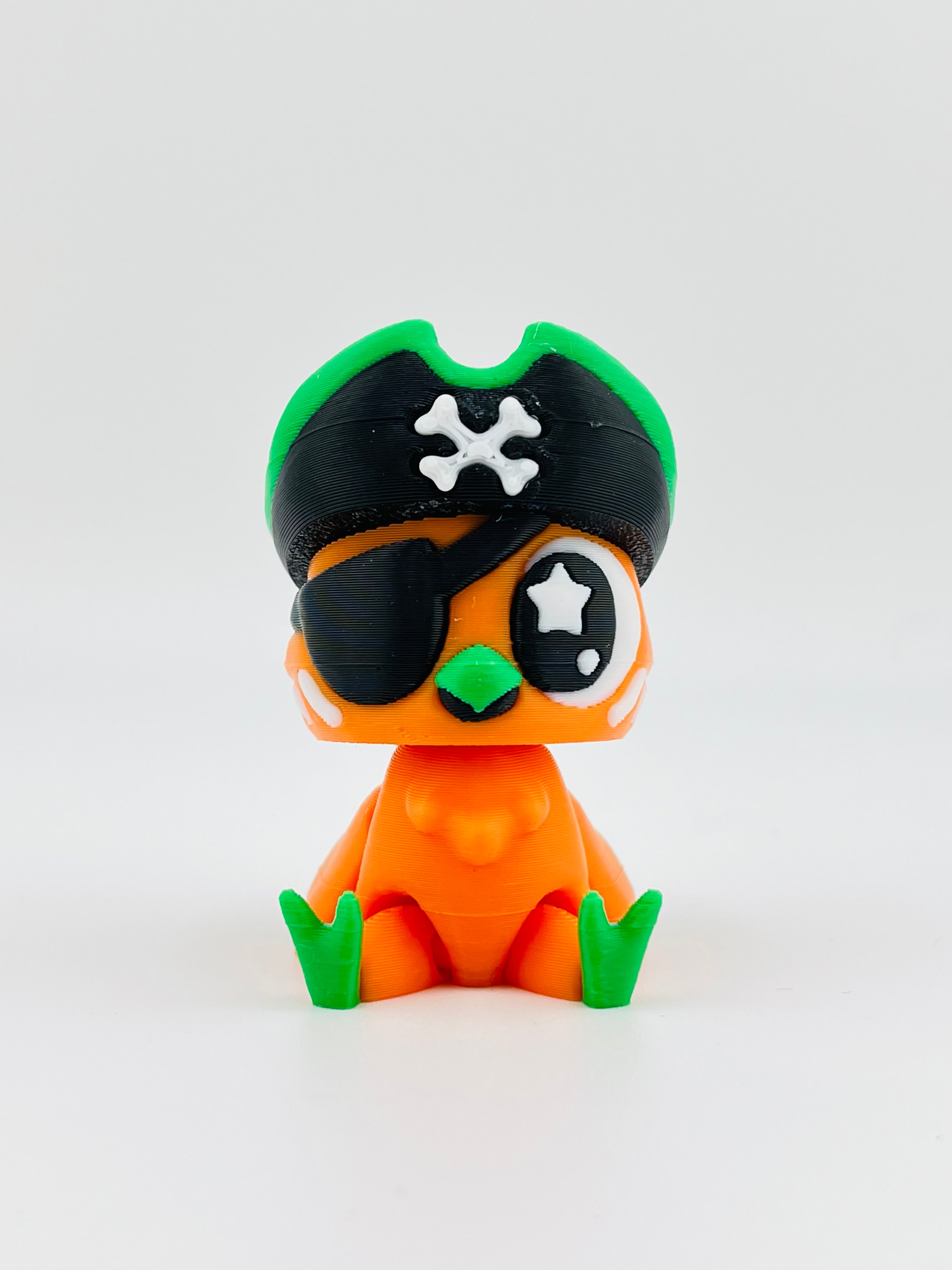 Orange Pirate Parrot