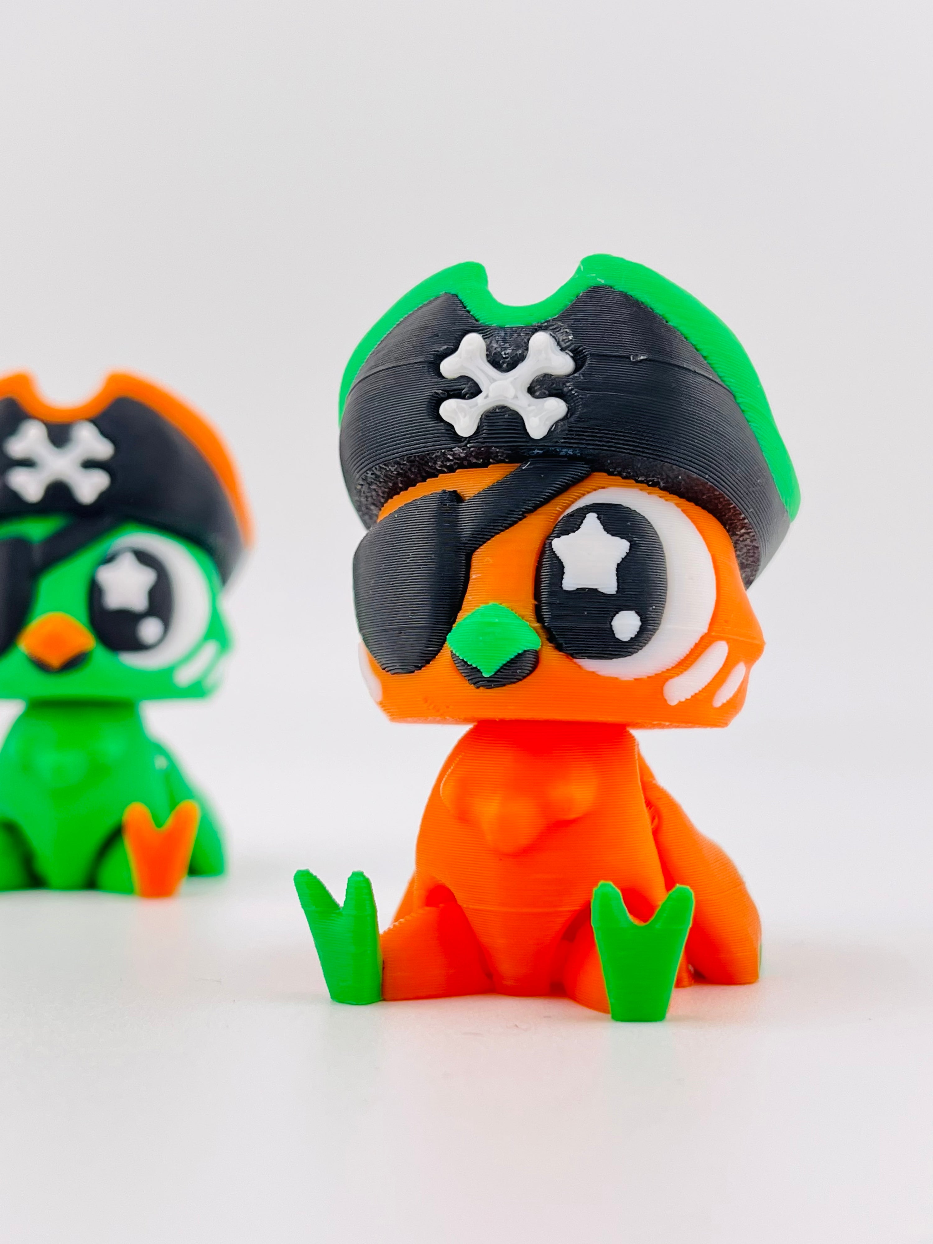 Orange Pirate Parrot