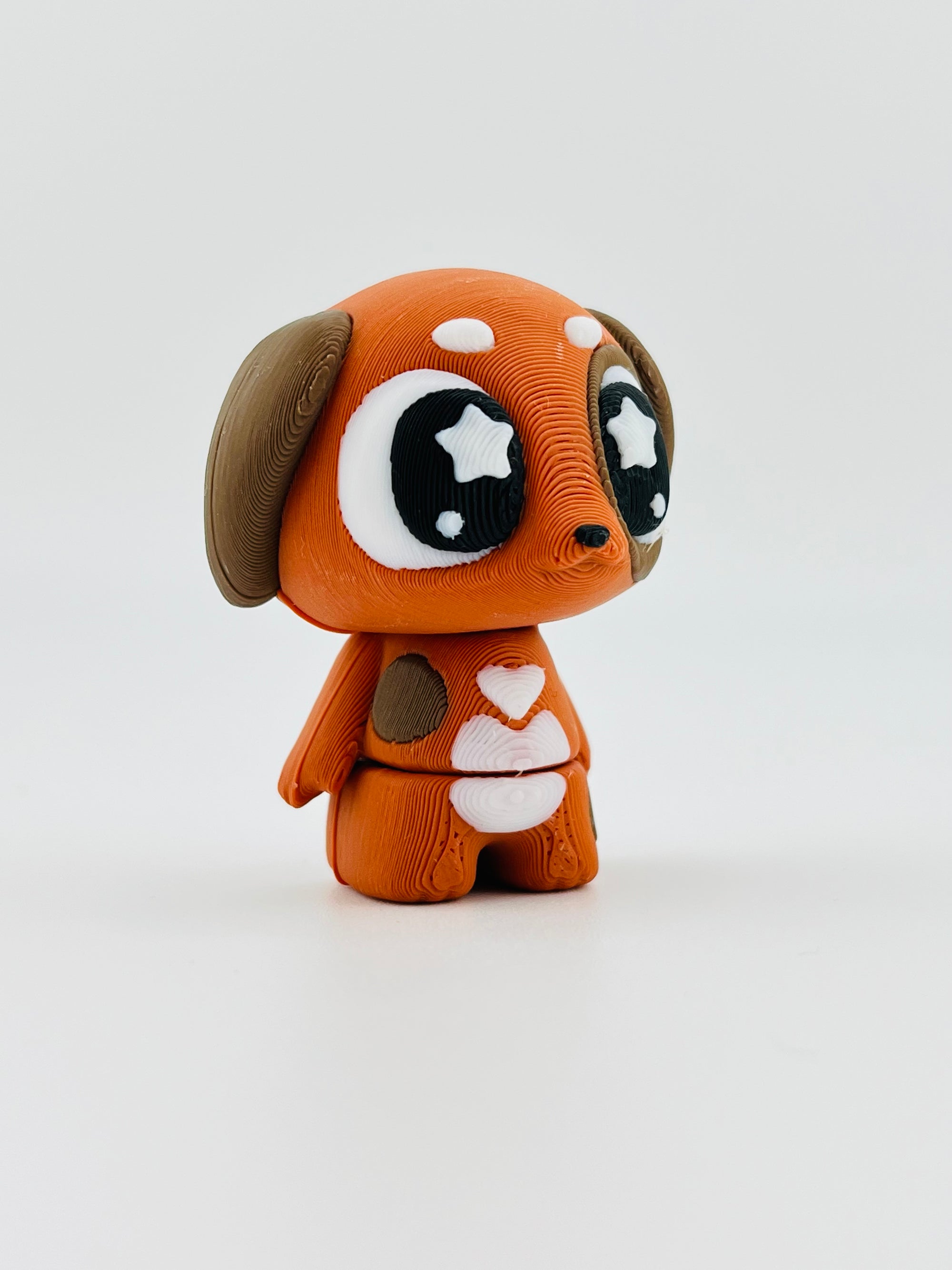 Standing Coloured Ears Dark Brown Dog