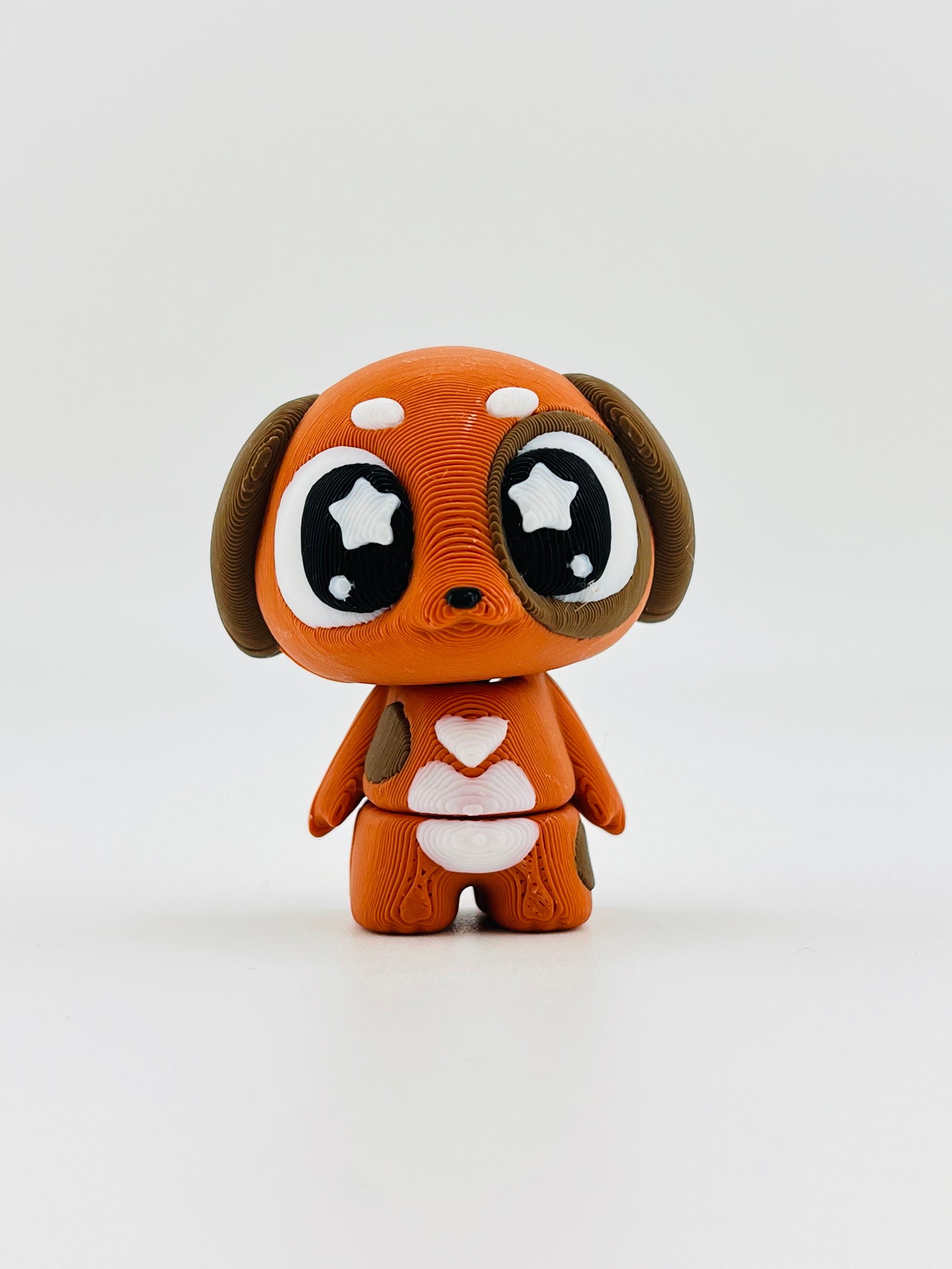 Standing Coloured Ears Dark Brown Dog