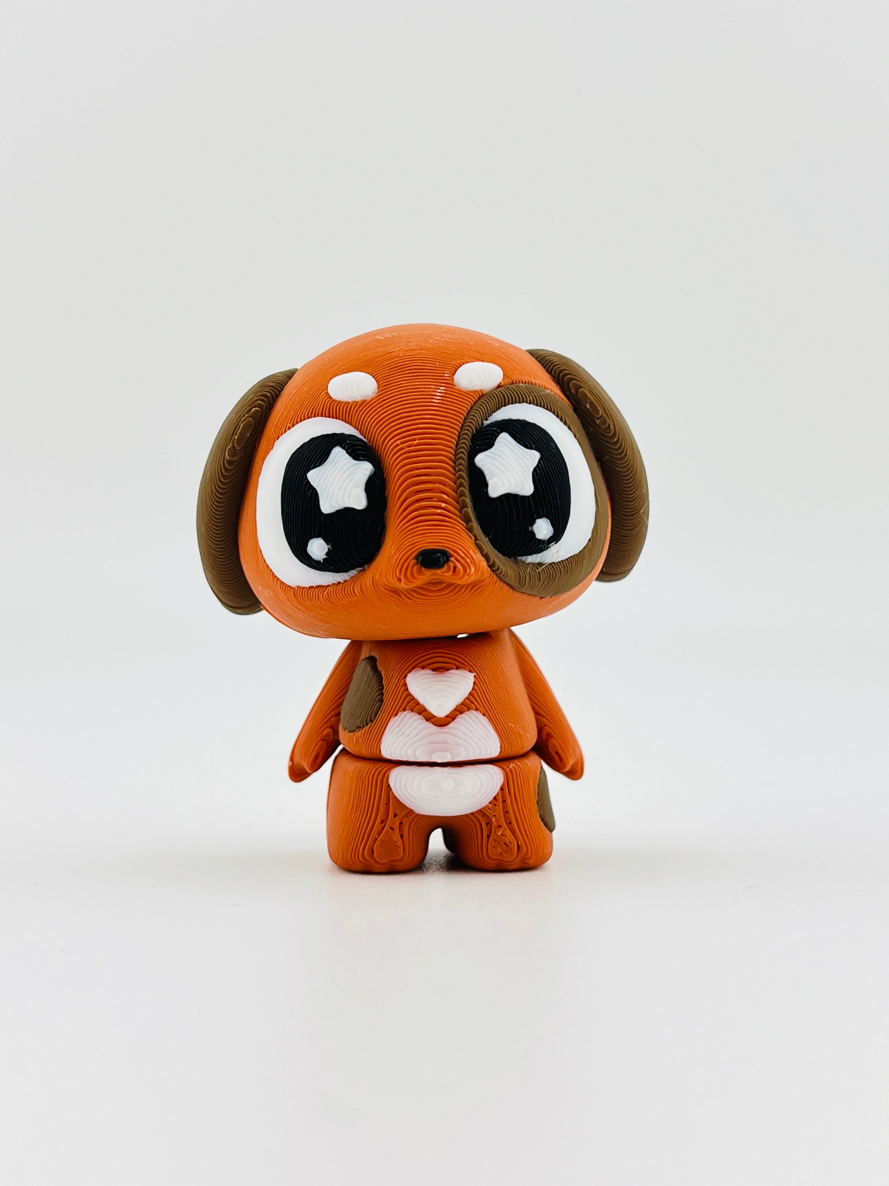 Standing Coloured Ears Dark Brown Dog