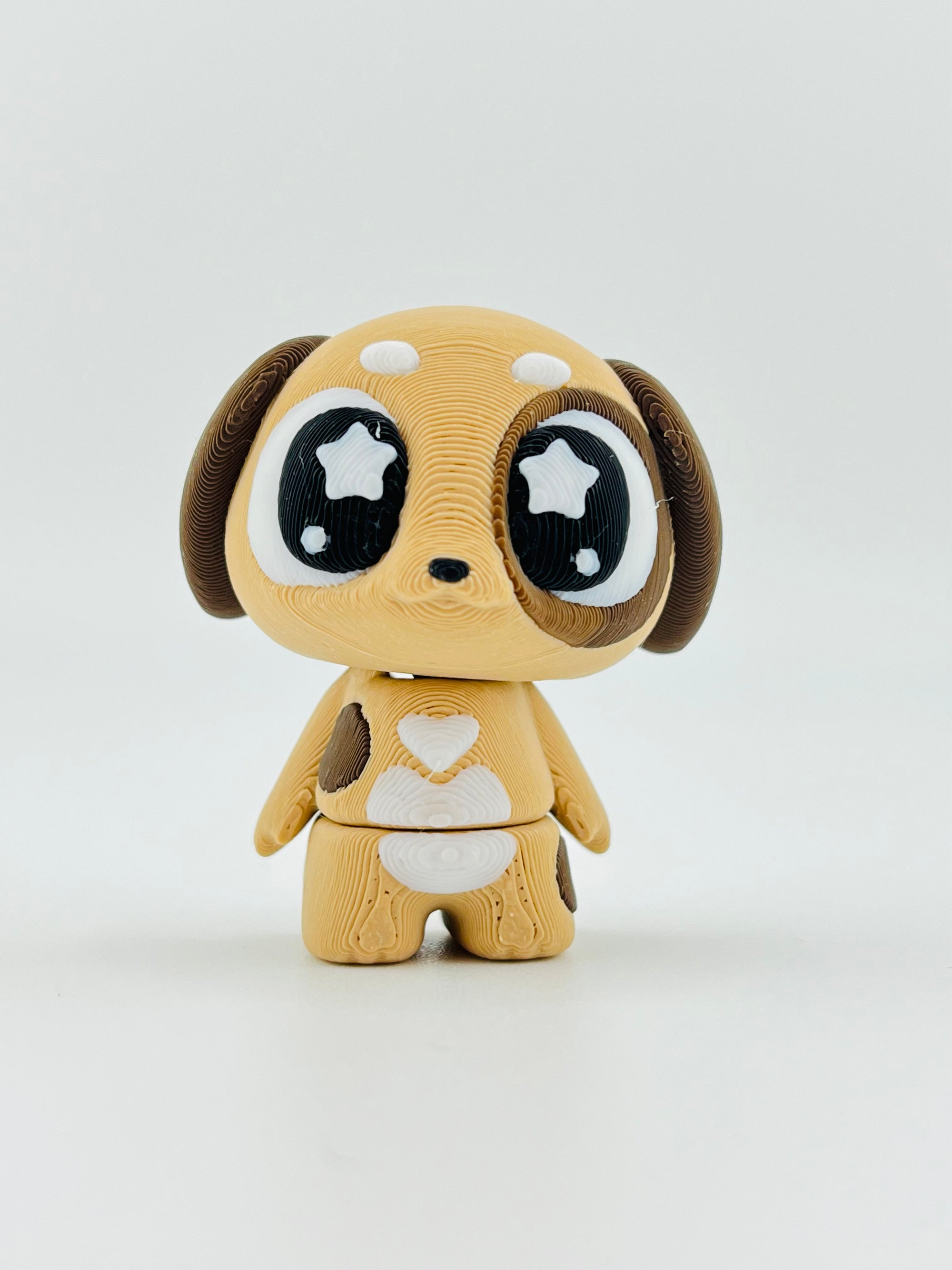 Standing Coloured Ears Light Brown Dog