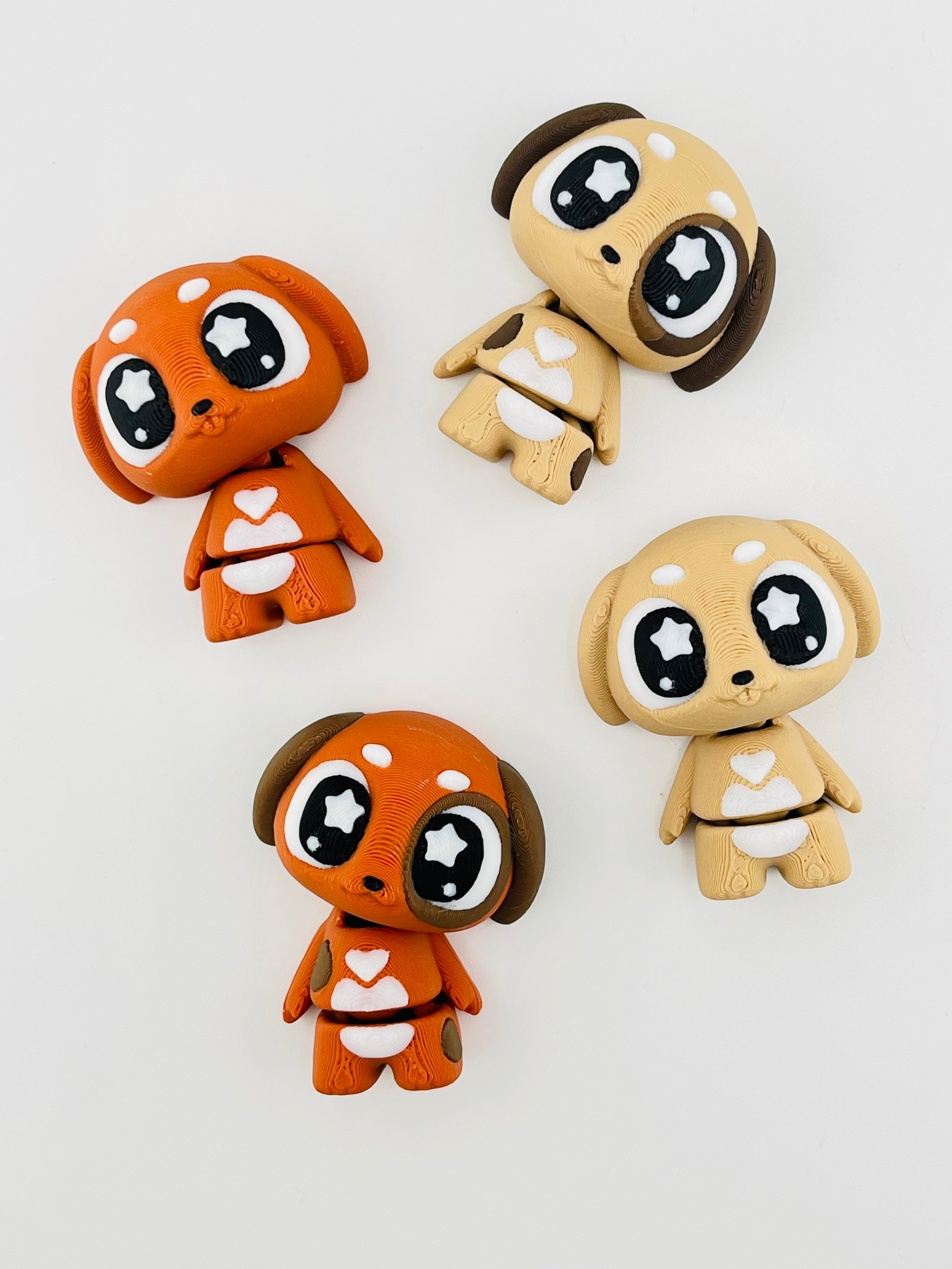 Standing Coloured Ears Light Brown Dog