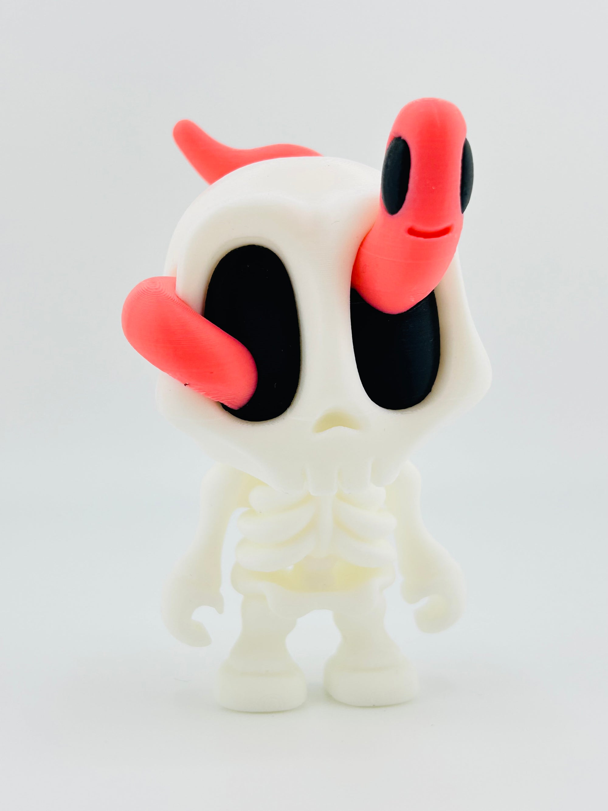 Halloween Skeleton With Worm Standing