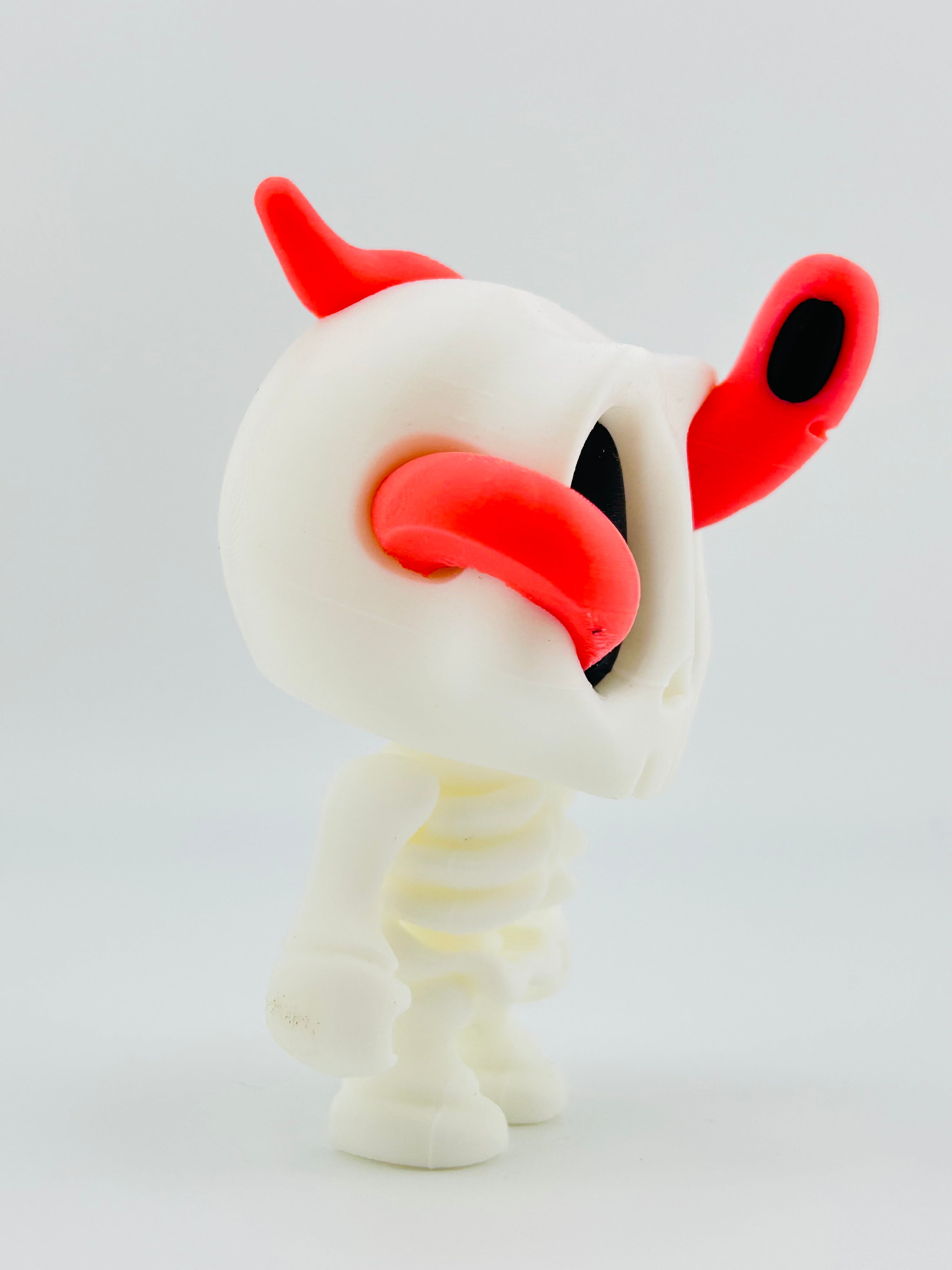 Halloween Skeleton With Worm Standing