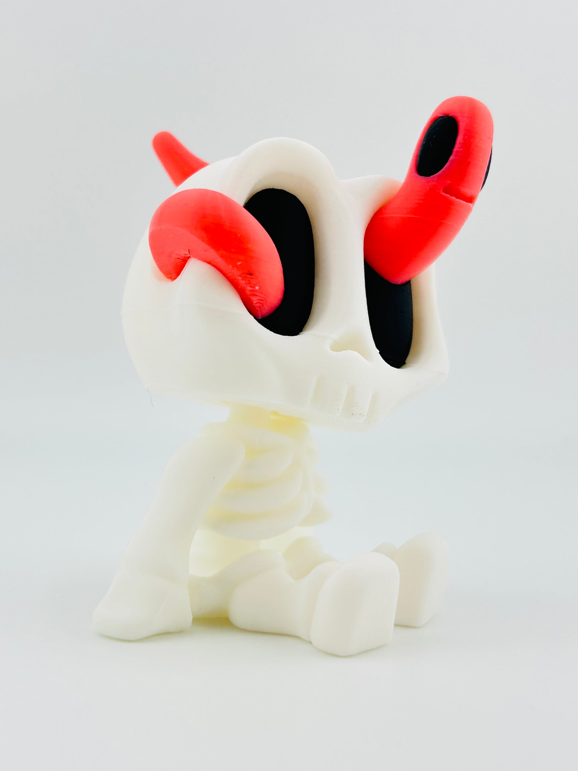 Halloween Skeleton With Worm Sitting