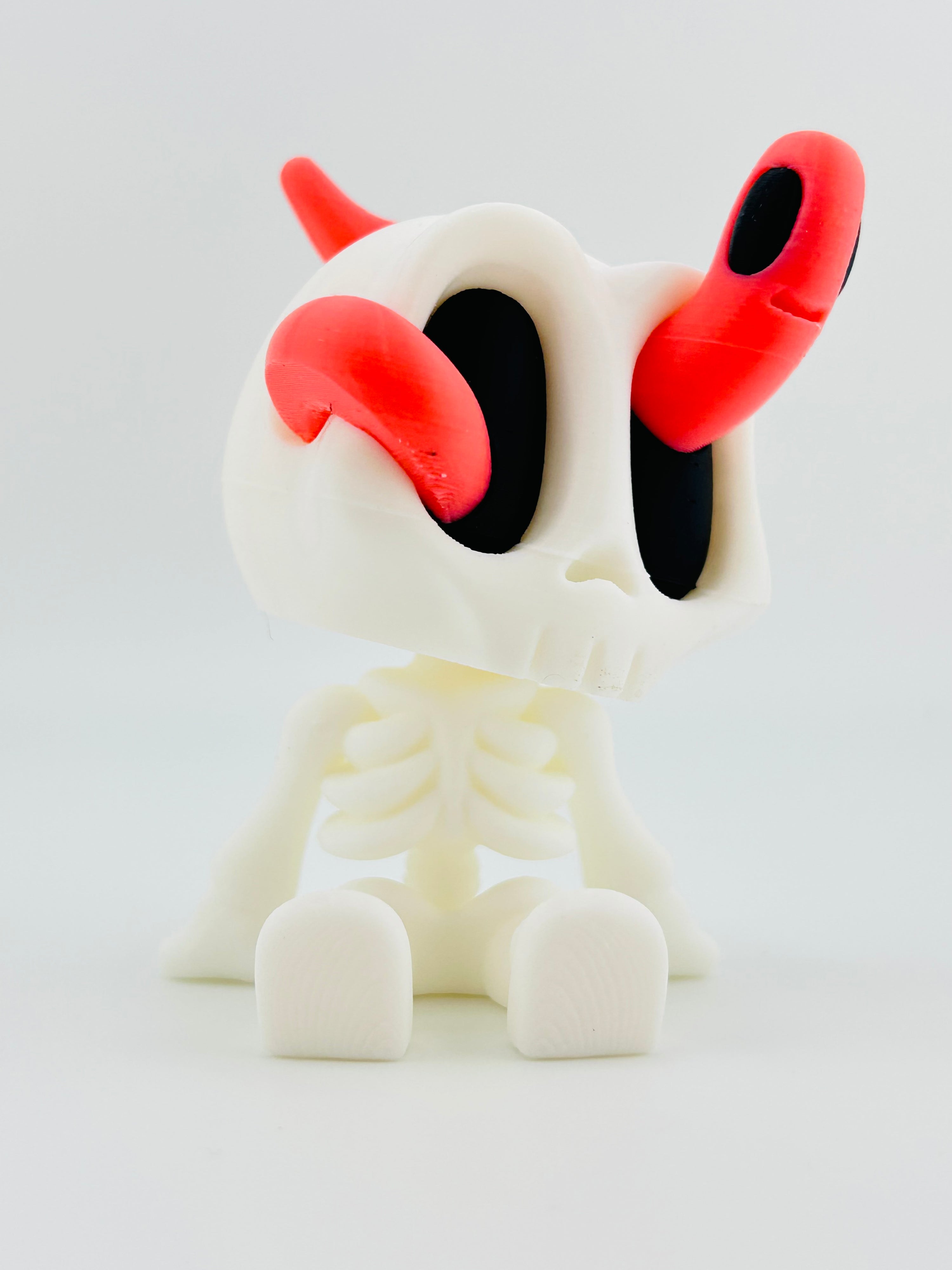 Halloween Skeleton With Worm Sitting