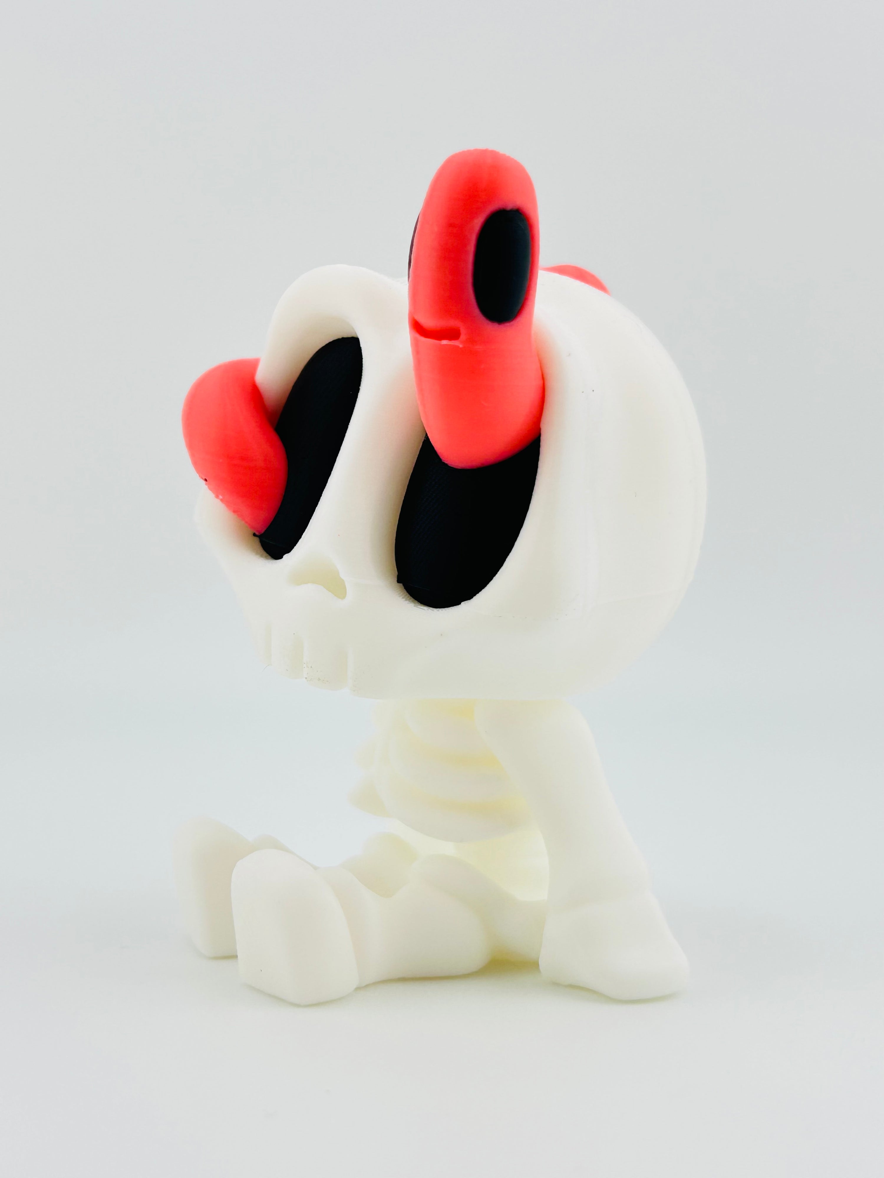Halloween Skeleton With Worm Sitting