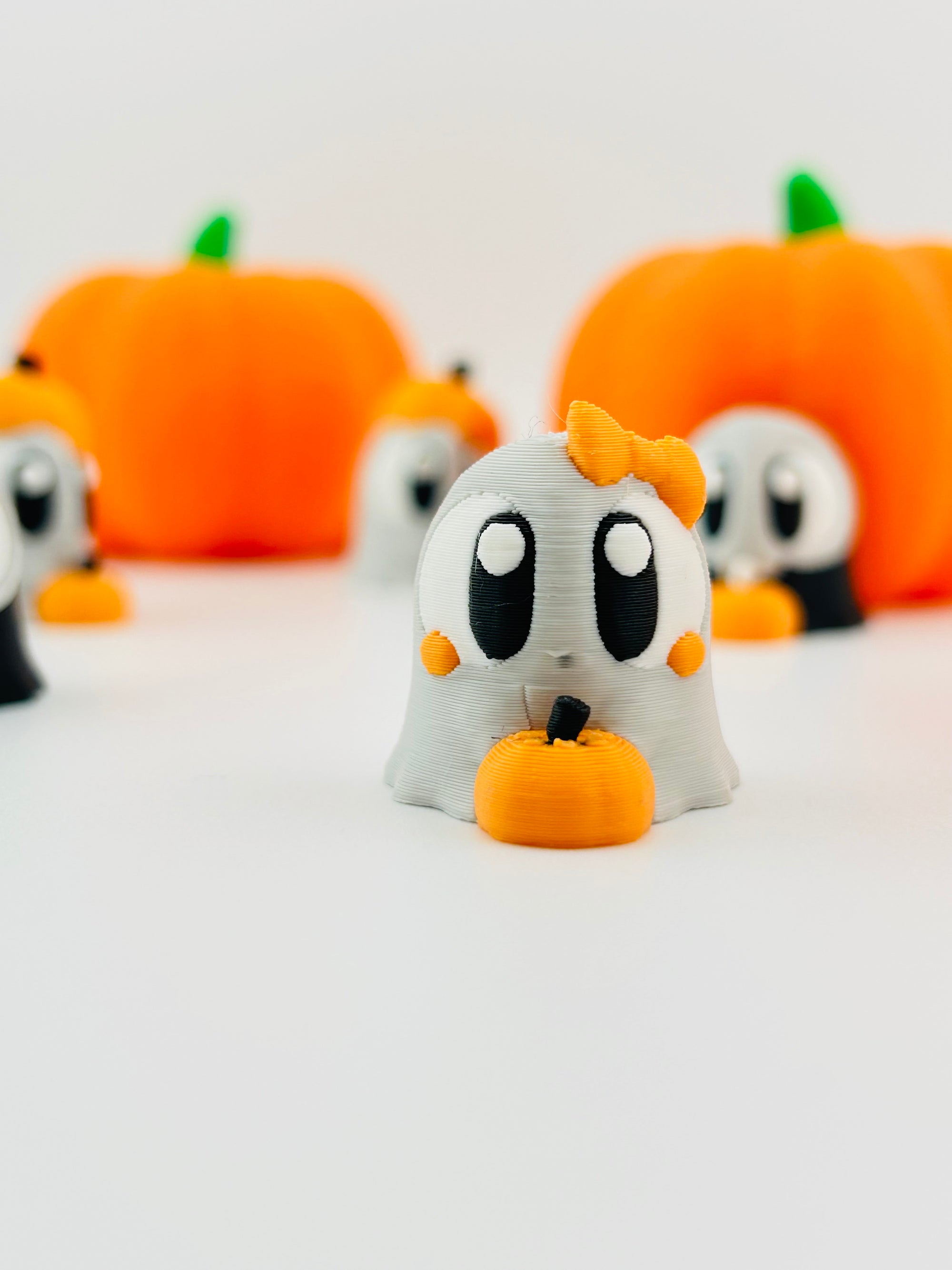 Girl With Pumpkin Mini Ghost