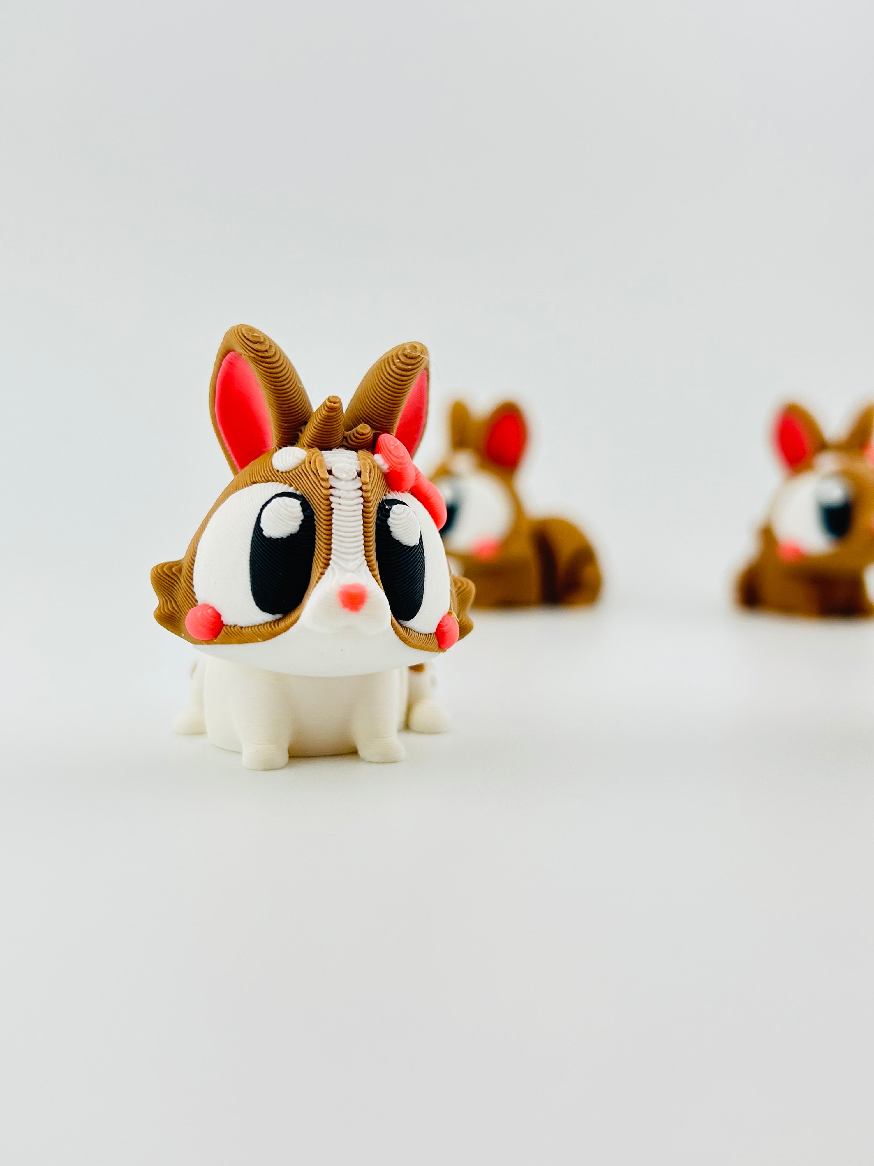 White Bunnies with Bow