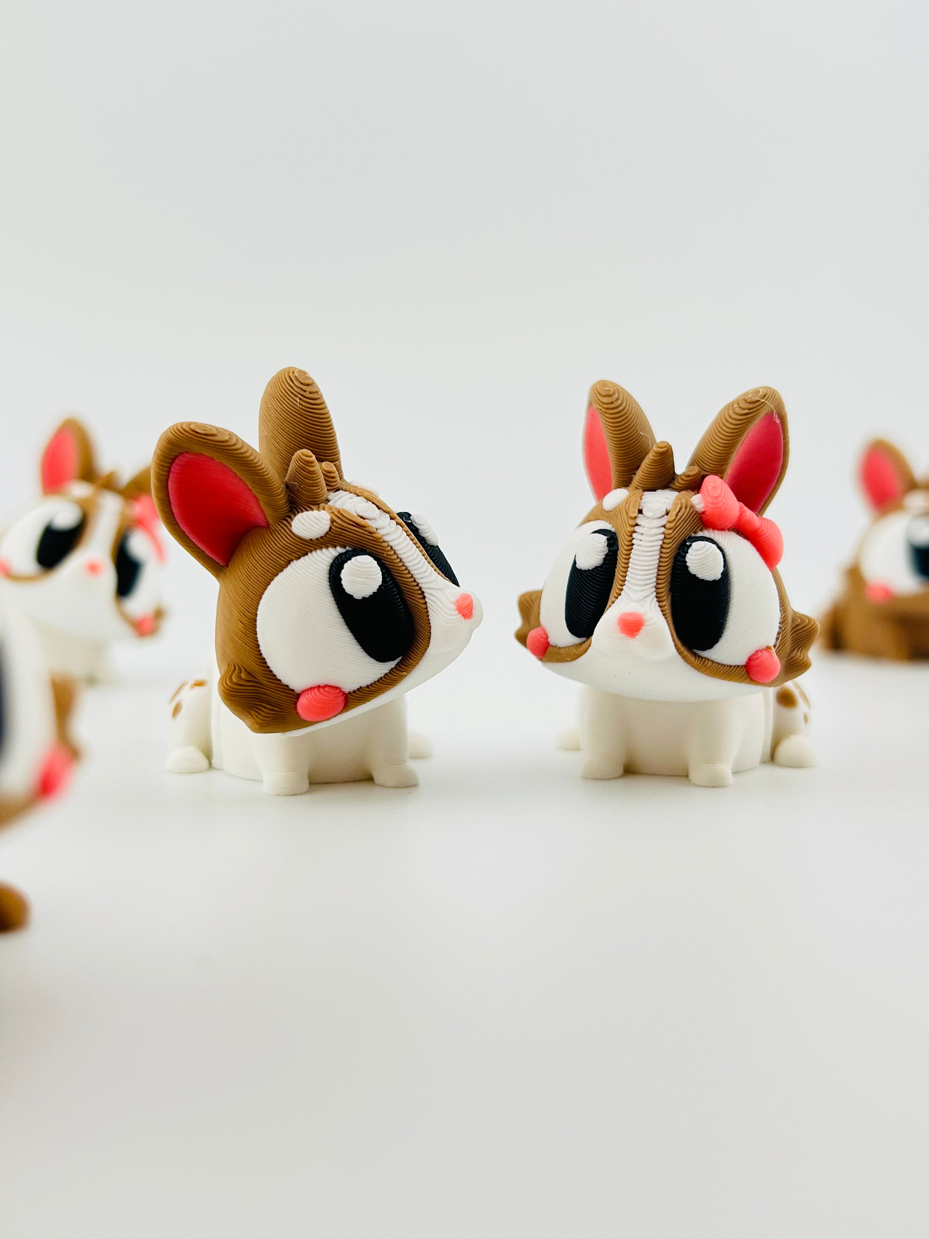 White Bunnies with Bow