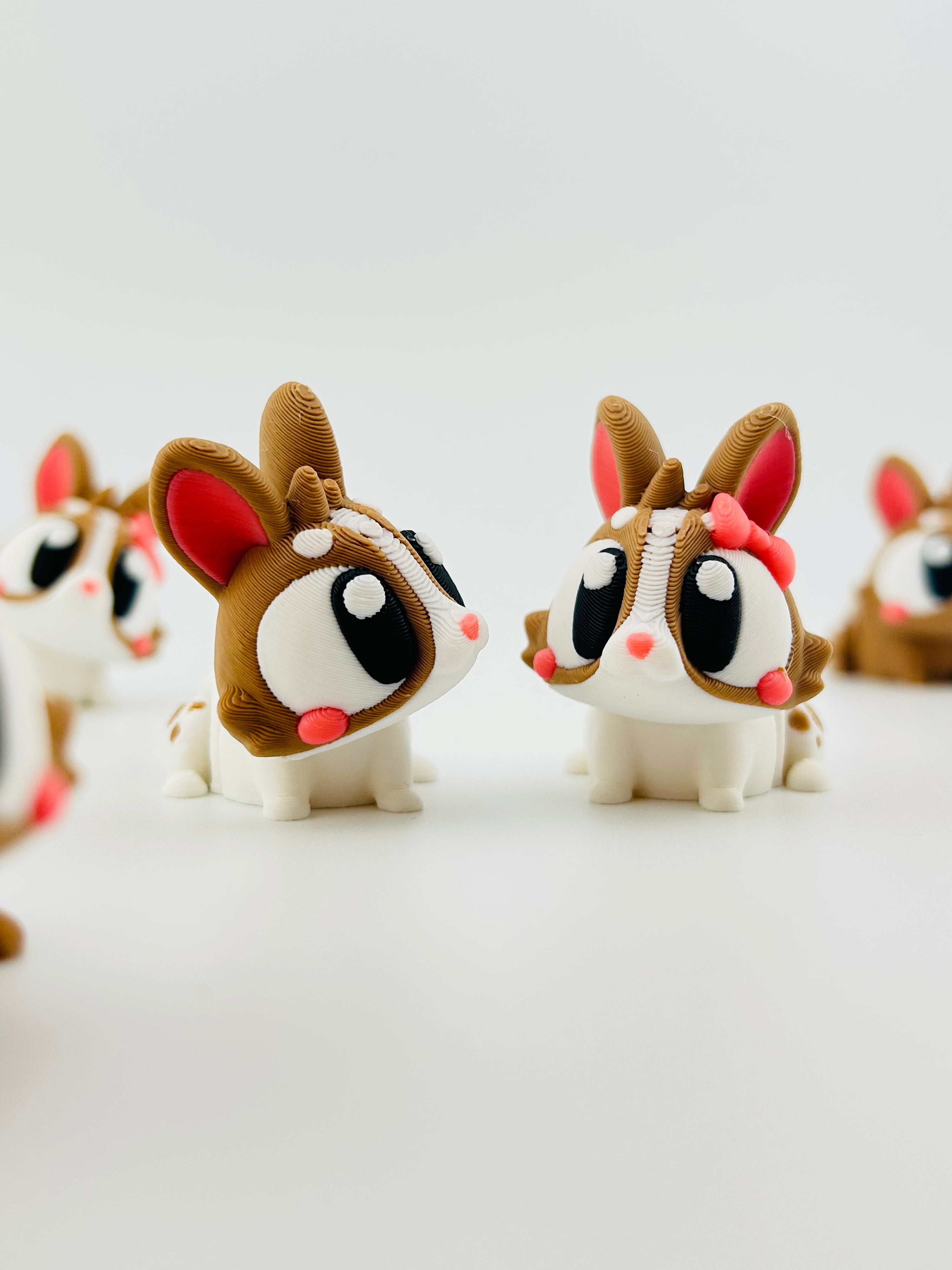 White Bunnies with Bow