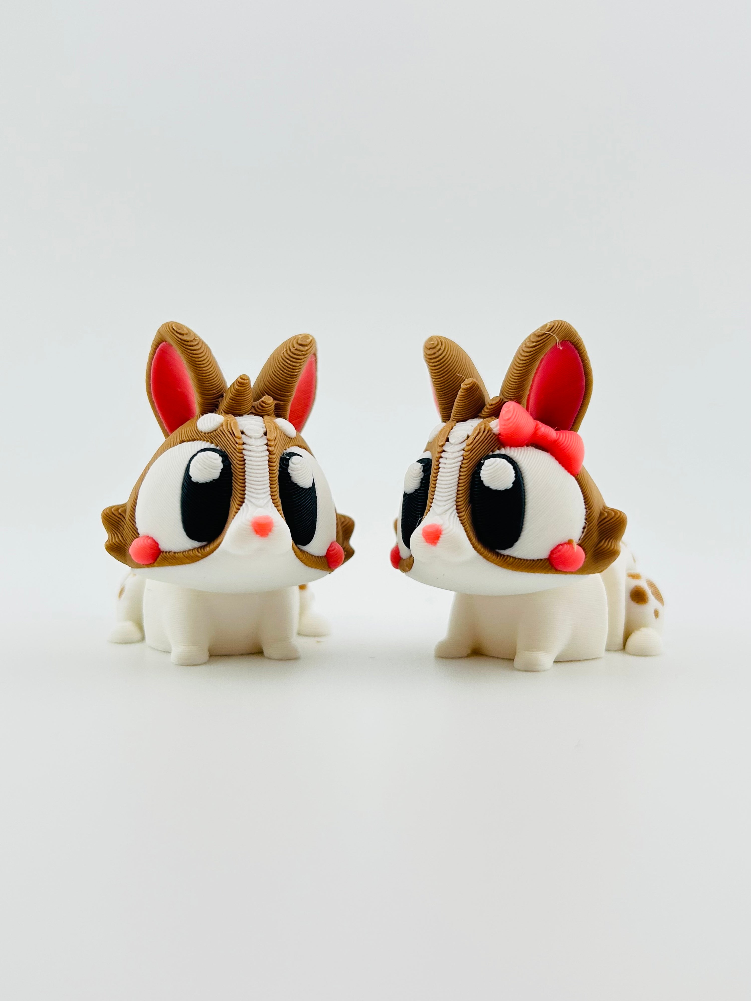White Bunnies with Bow