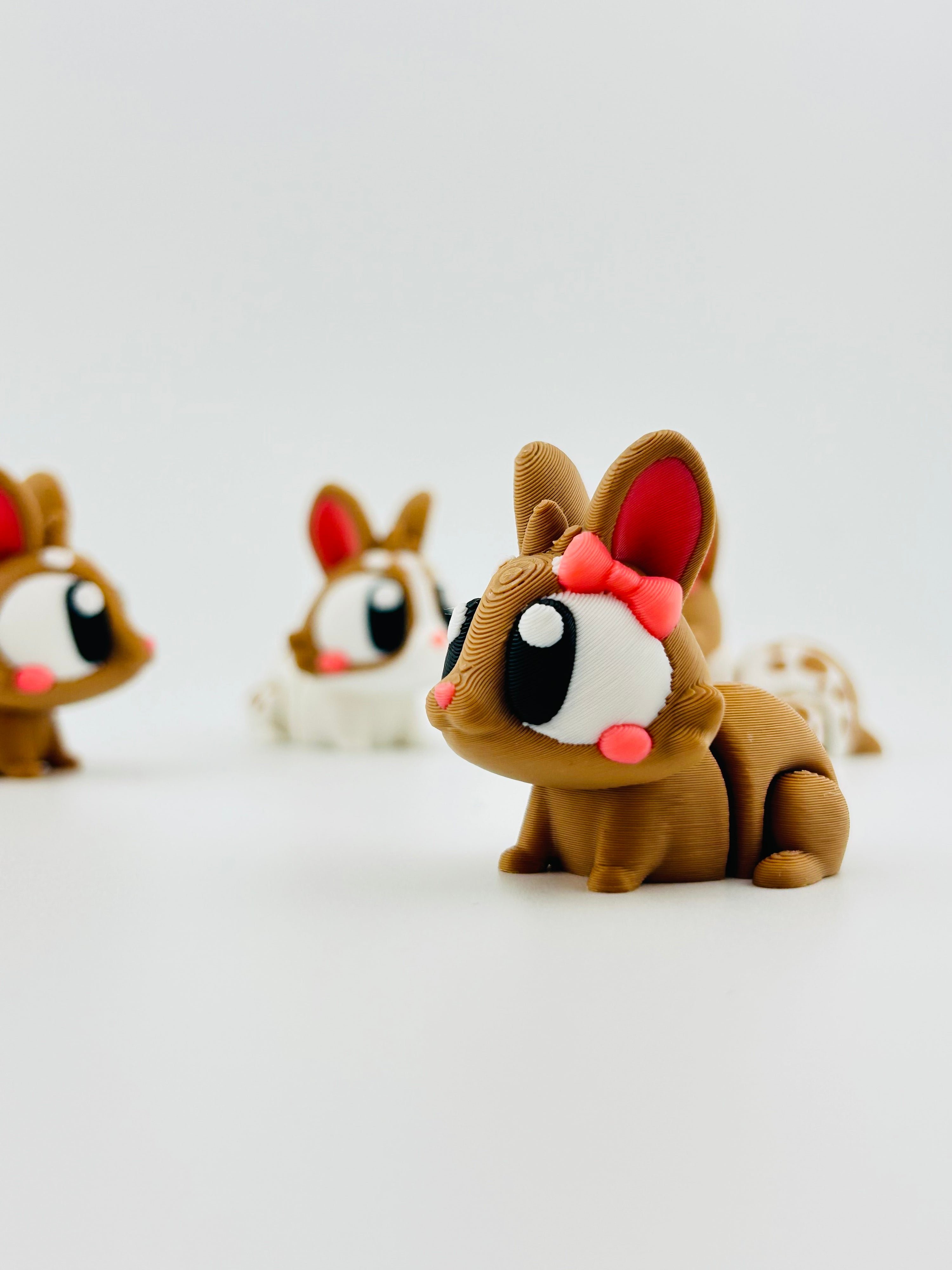 Brown Bunnies with Bow