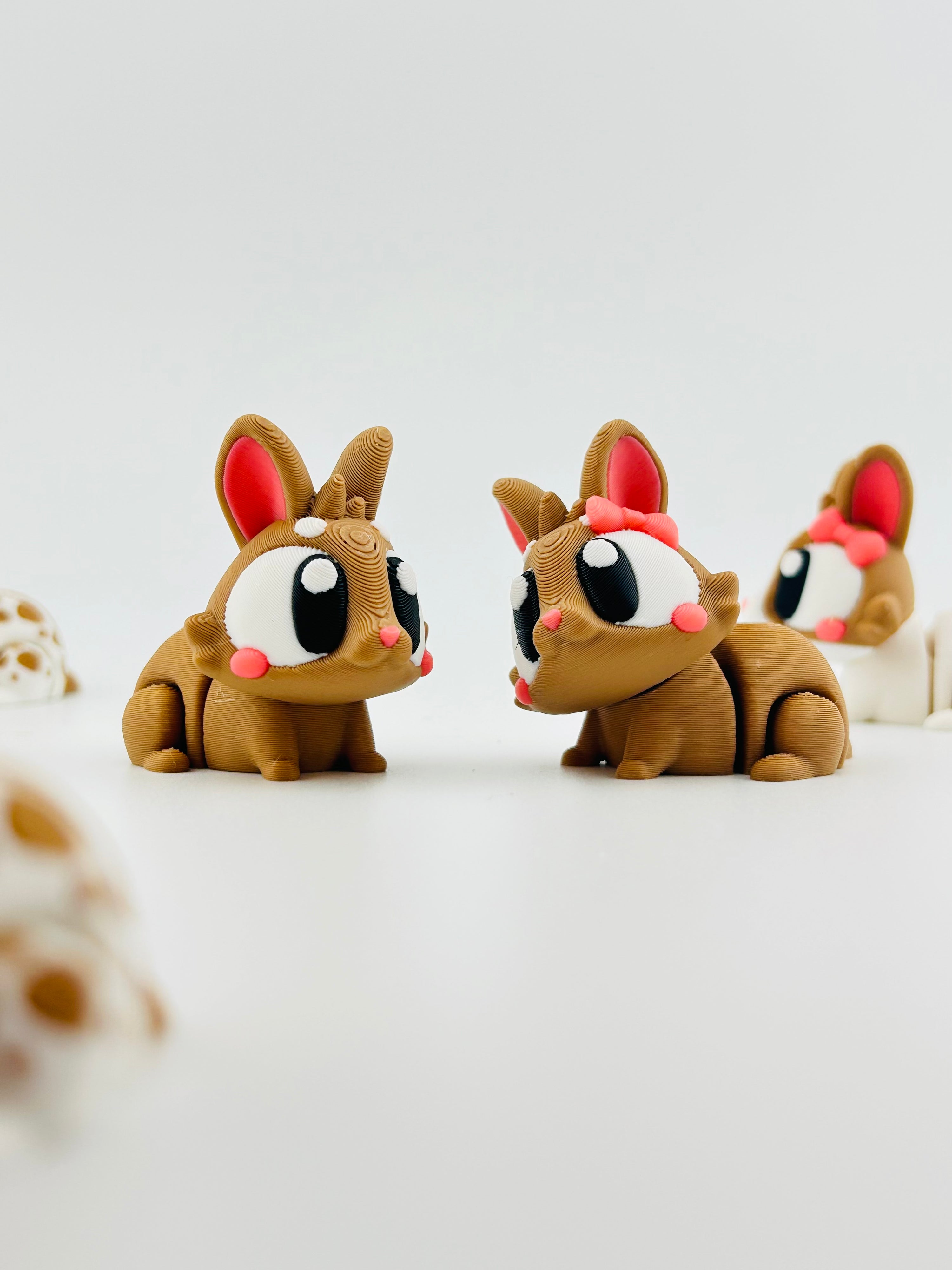 Brown Bunnies with Bow