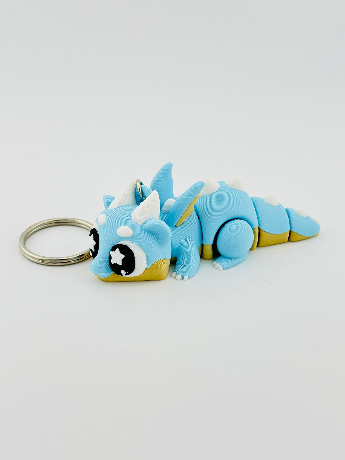 Baby Chonky Dragon Keychain Blue
