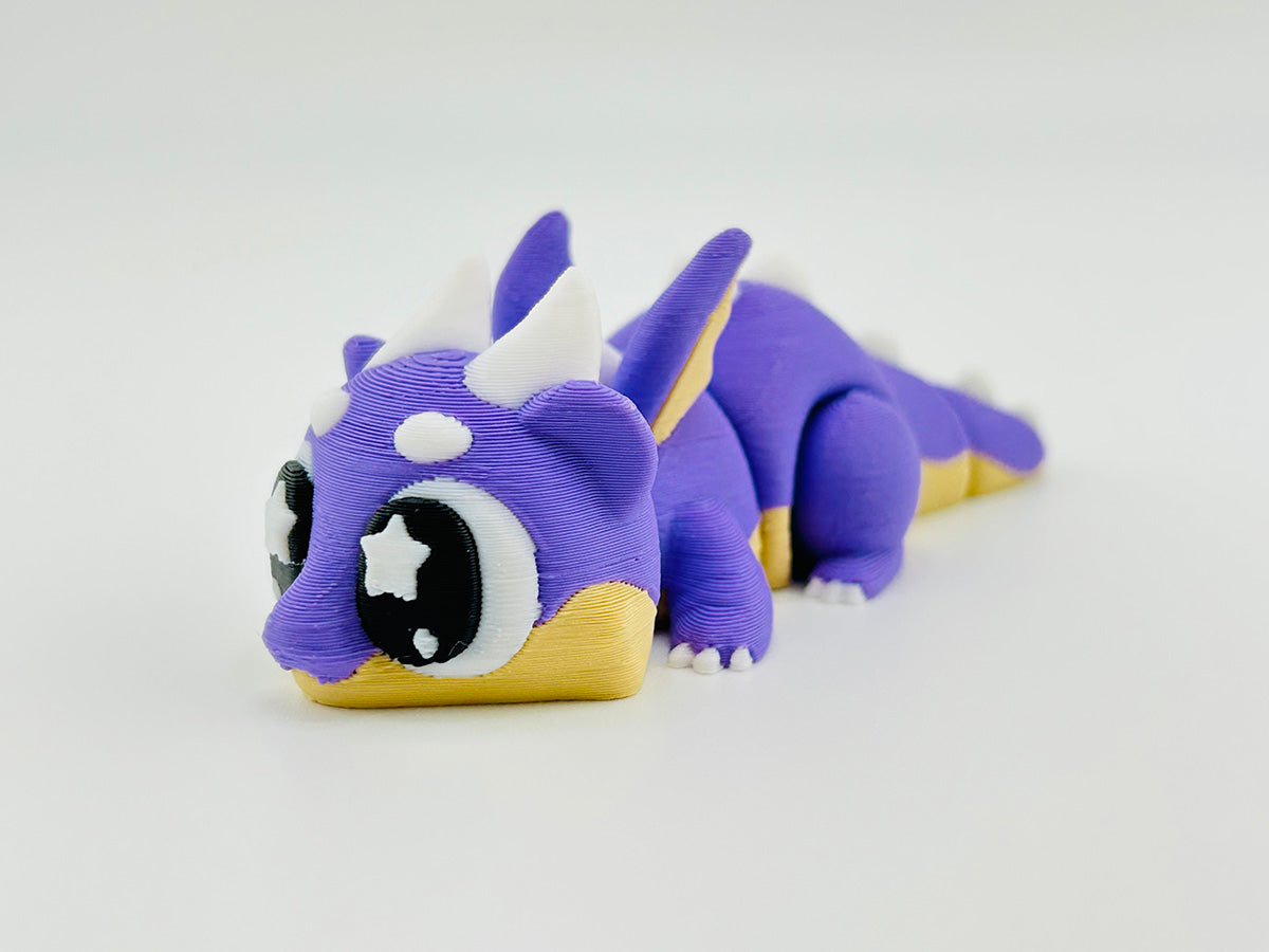 Baby Chonky Dragon Keychain Purple