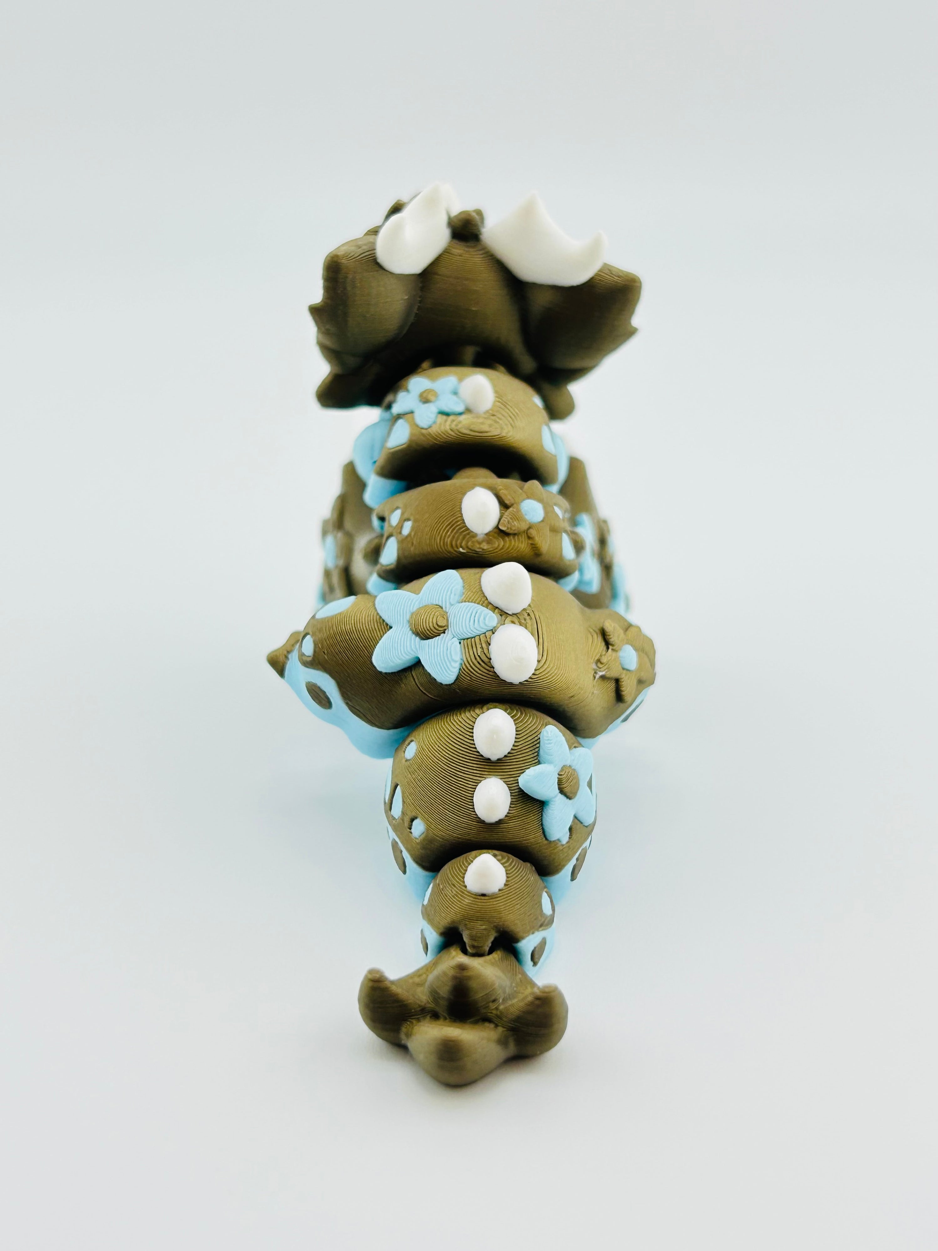 Blossom Dragon Blue And Gold Keychain