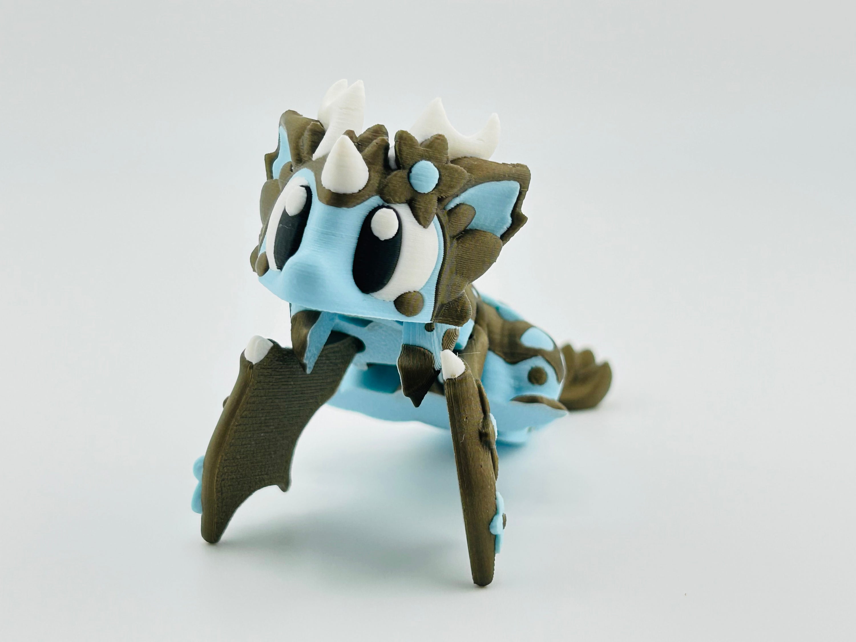 Blossom Dragon Blue And Gold Keychain