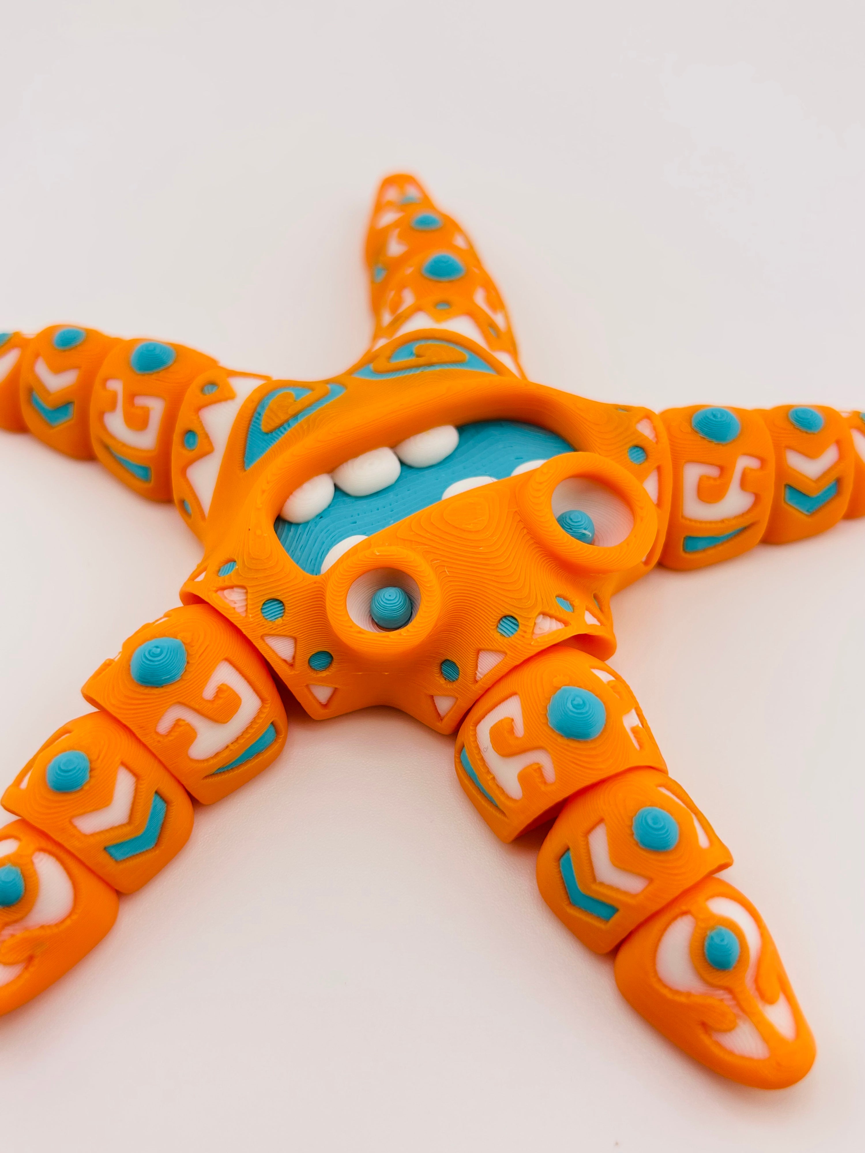Tattooed Starfish Orange