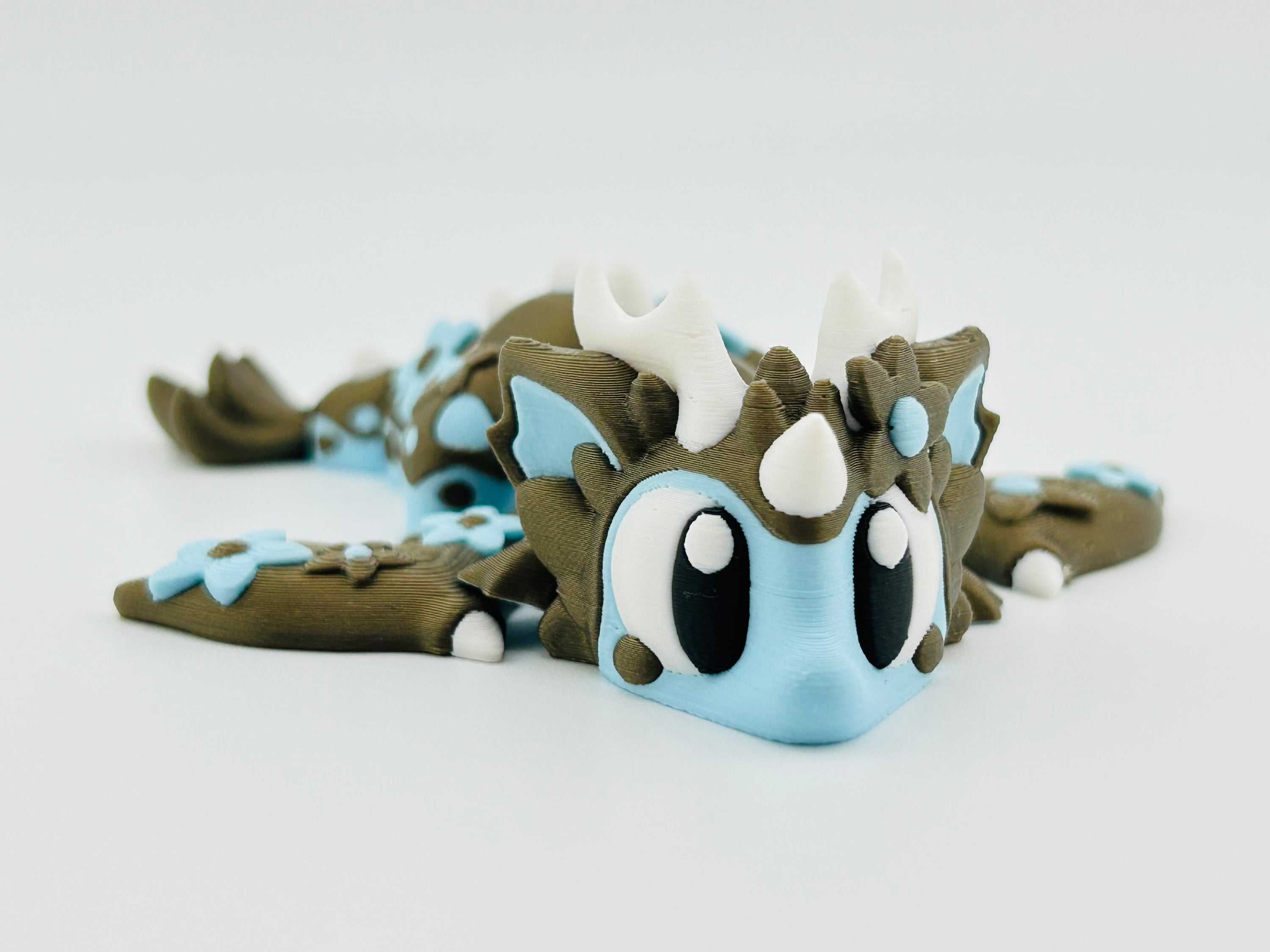 Blossom Dragon Blue And Gold Keychain