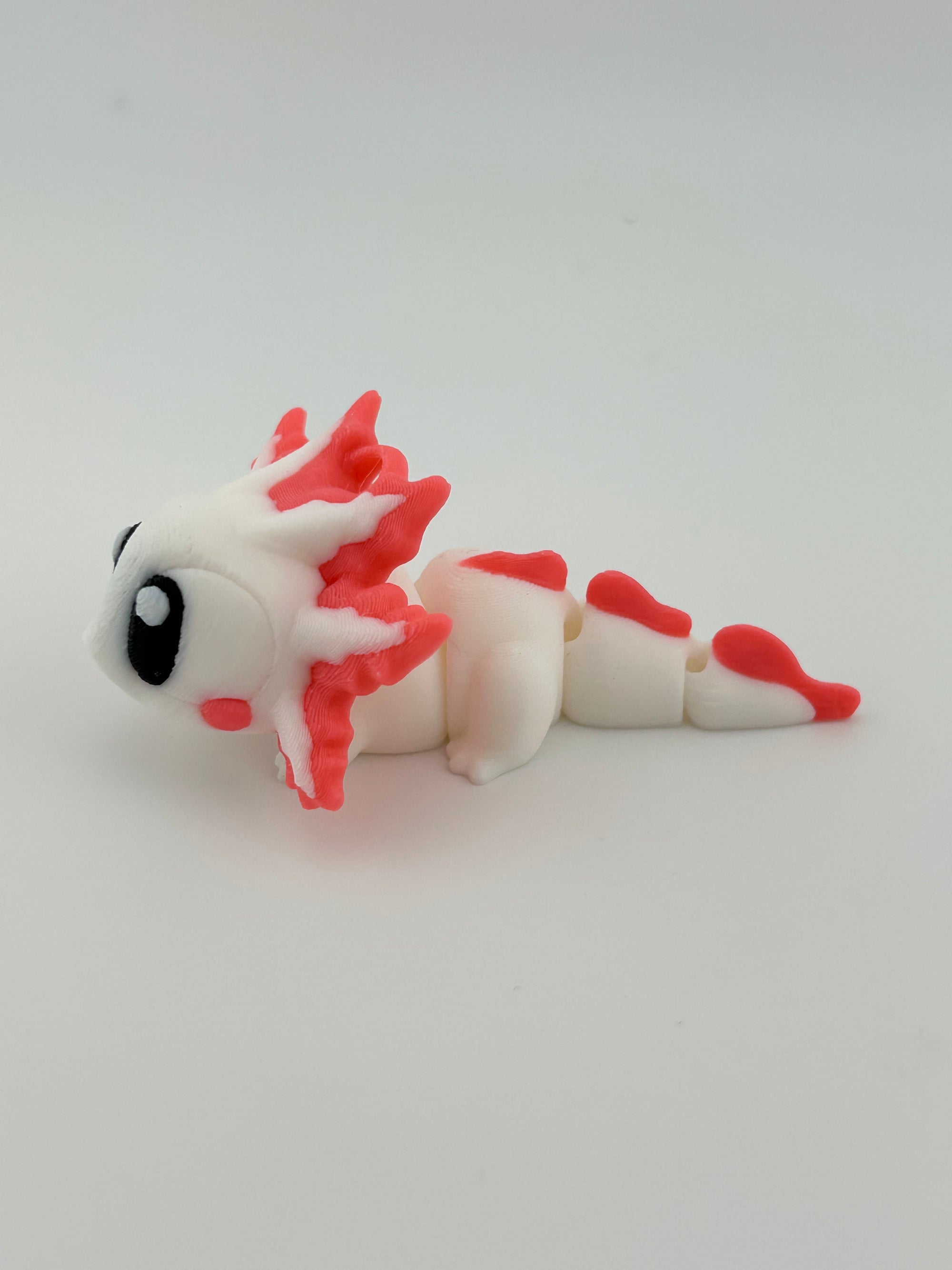 Baby Axolotl White Keychain