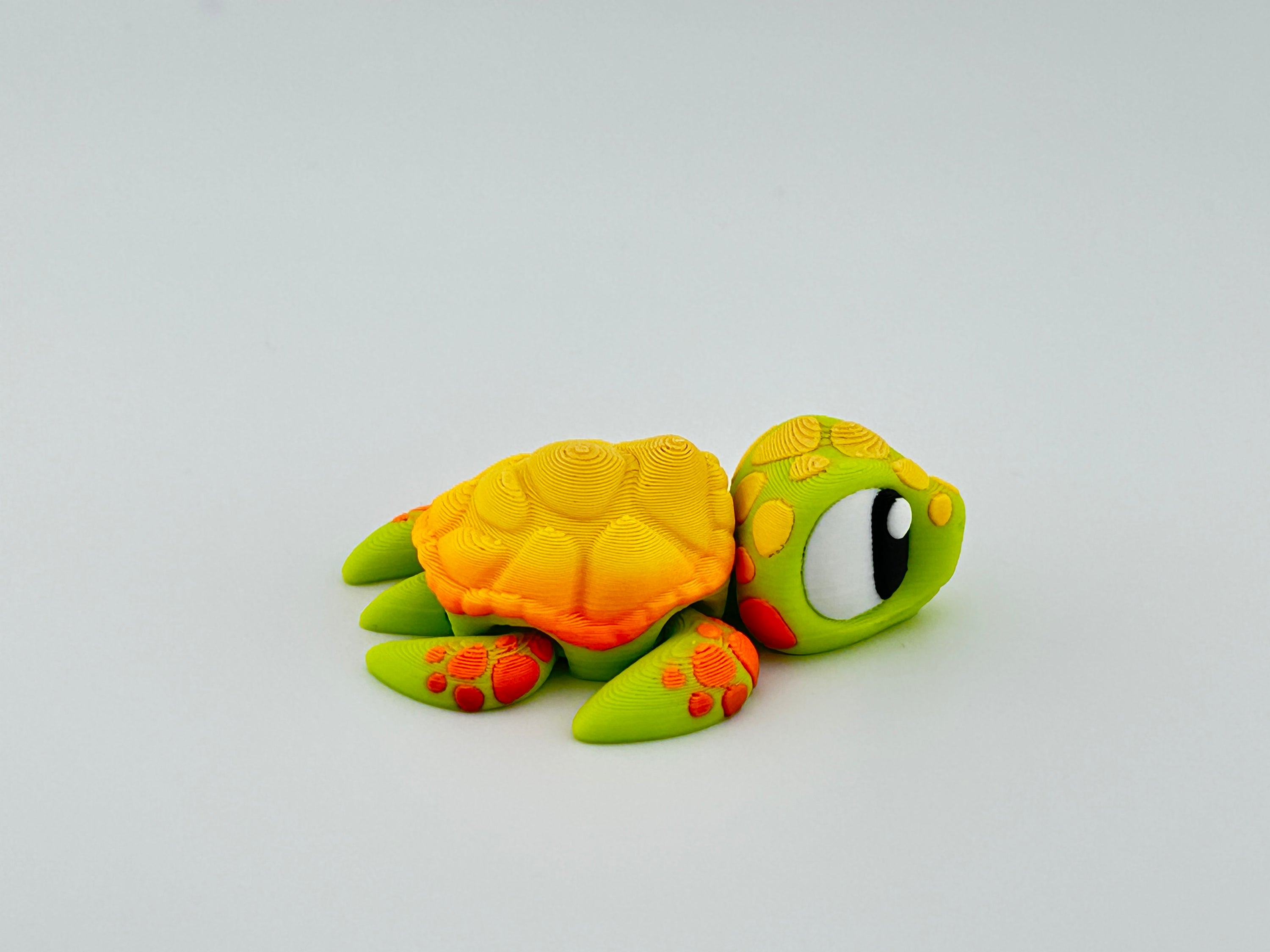 Orange Sea Turtle Keychain