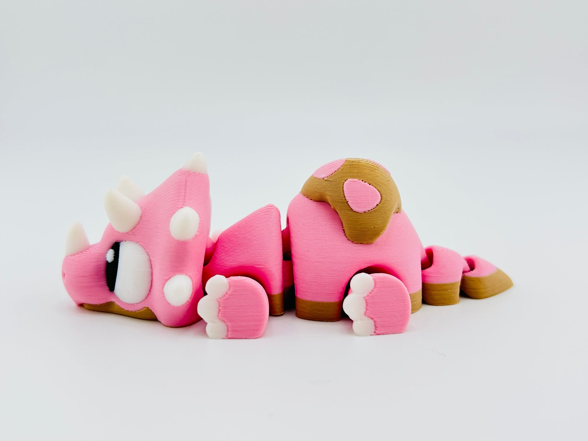 Baby Triceratops Pink Tan
