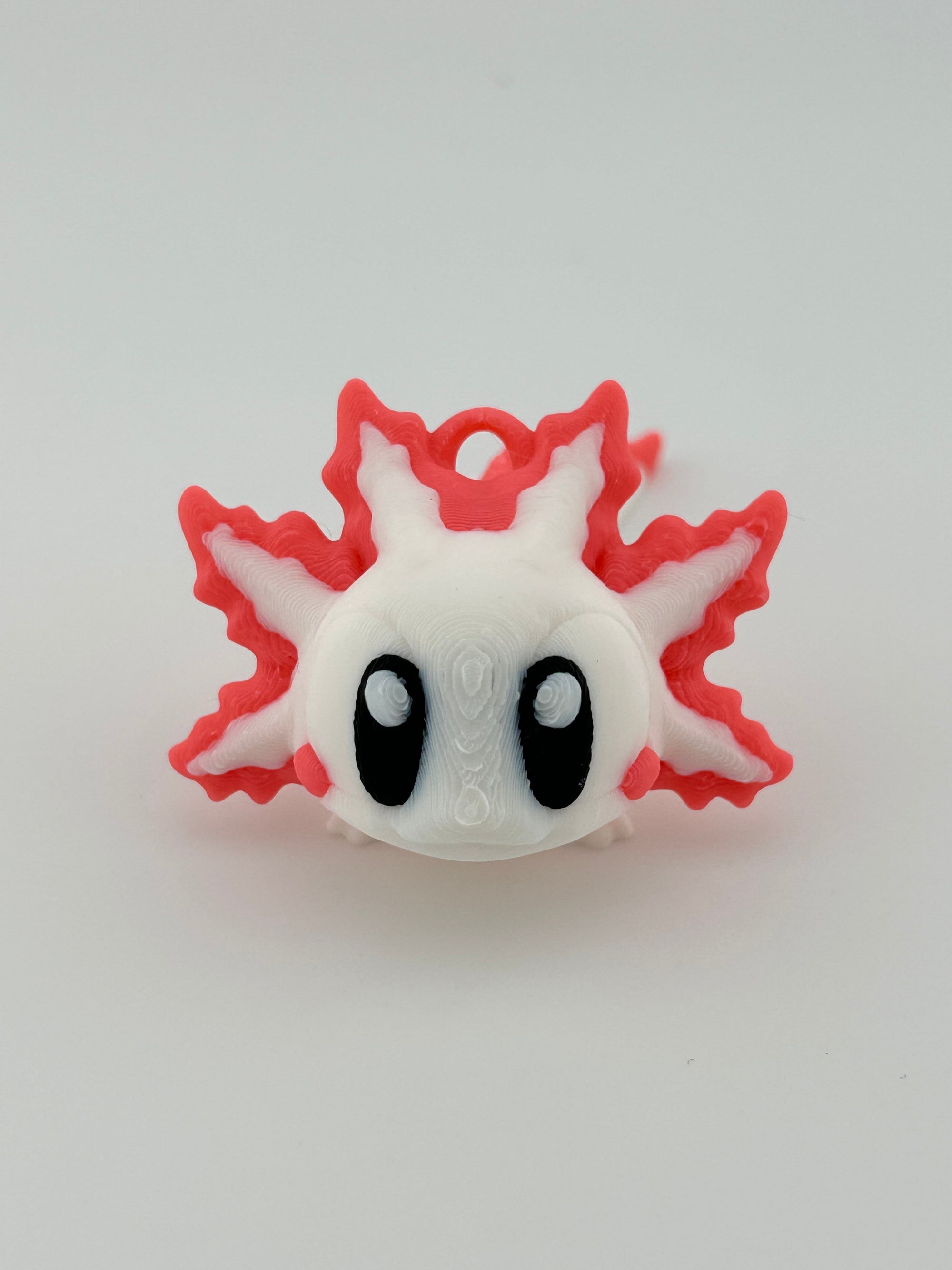 Baby Axolotl White Keychain