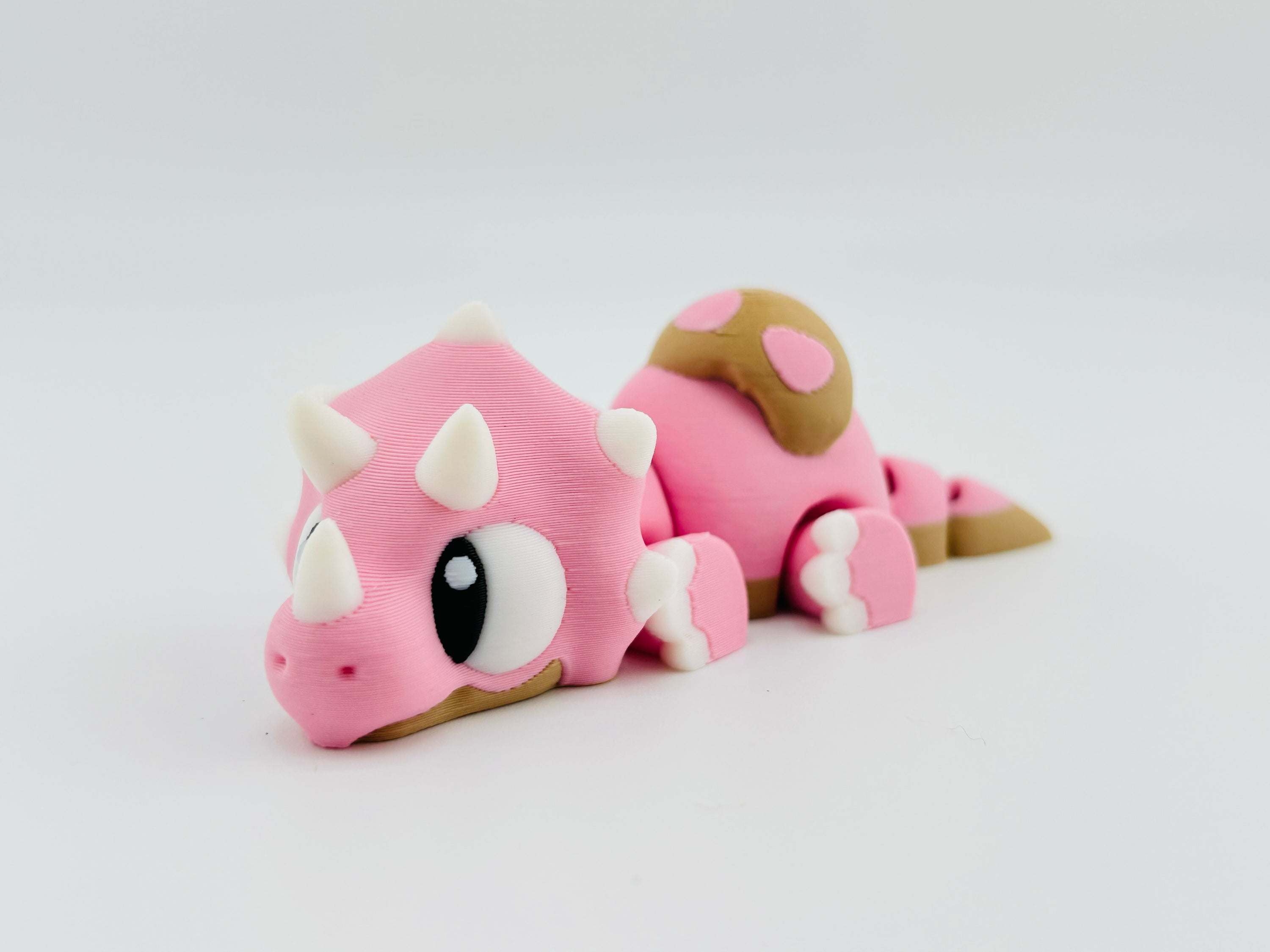 Baby Triceratops Pink Tan